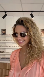IKALY ELINE – Lunettes de soleil femme dorées & verres bruns