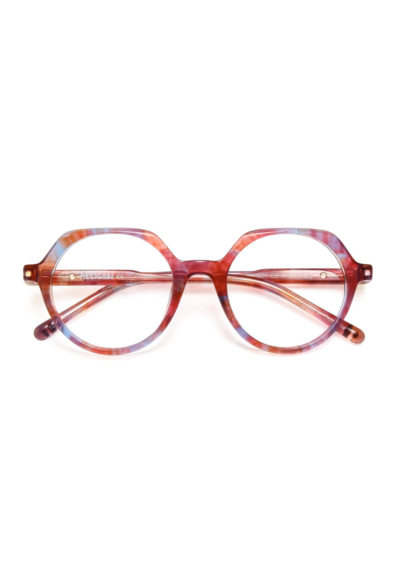 OSMOSE - MG027 | Lunettes de vue enfant MELIGABI écaille rose et bleu charnière 360°