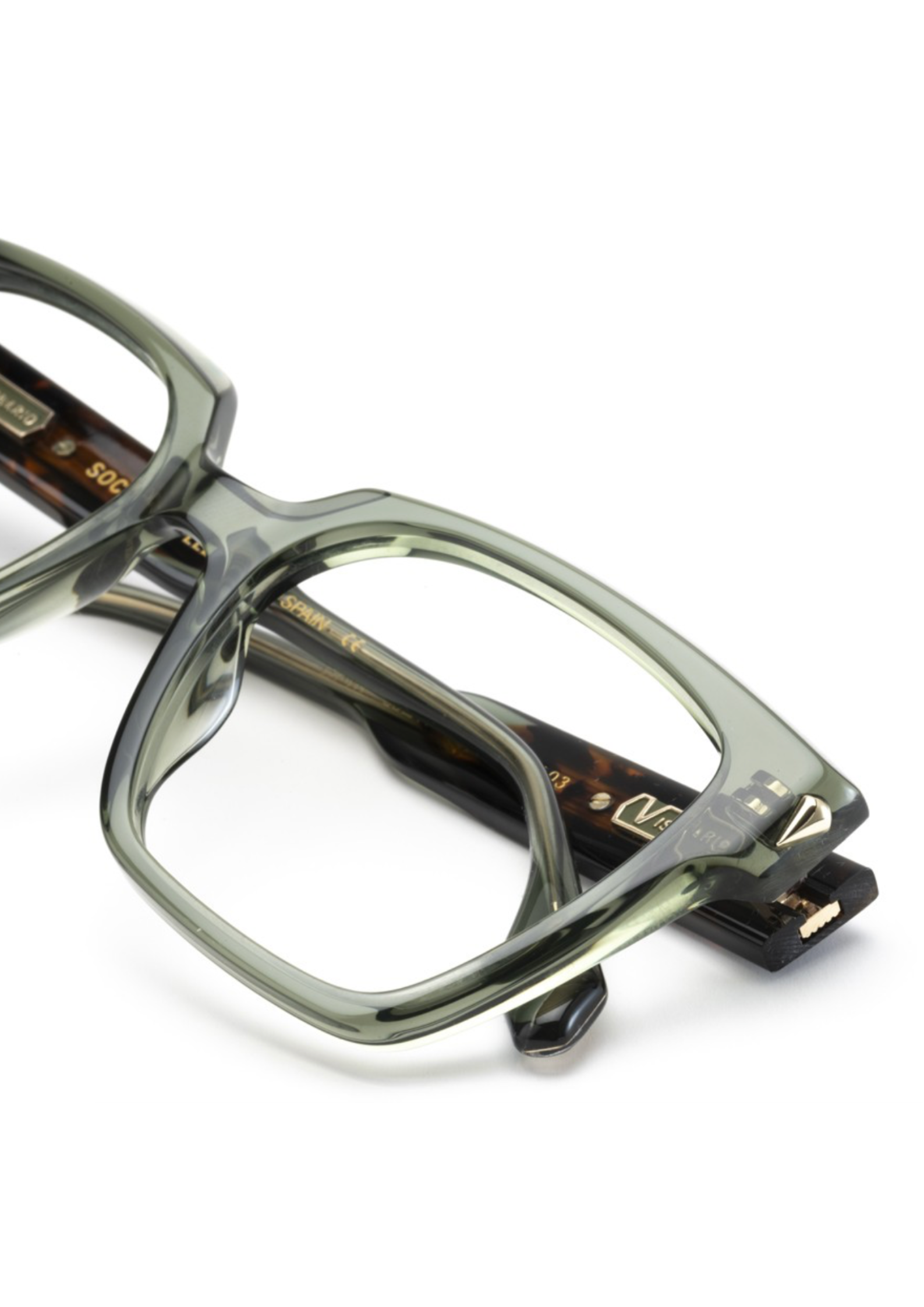 VISIONARIO Irene – Lunettes de vue femme cristal vert branche écaille