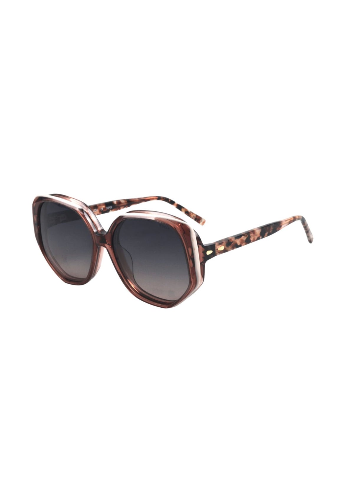 Lou – F4 | Lunettes de vue femme cristal rose + clip solaire