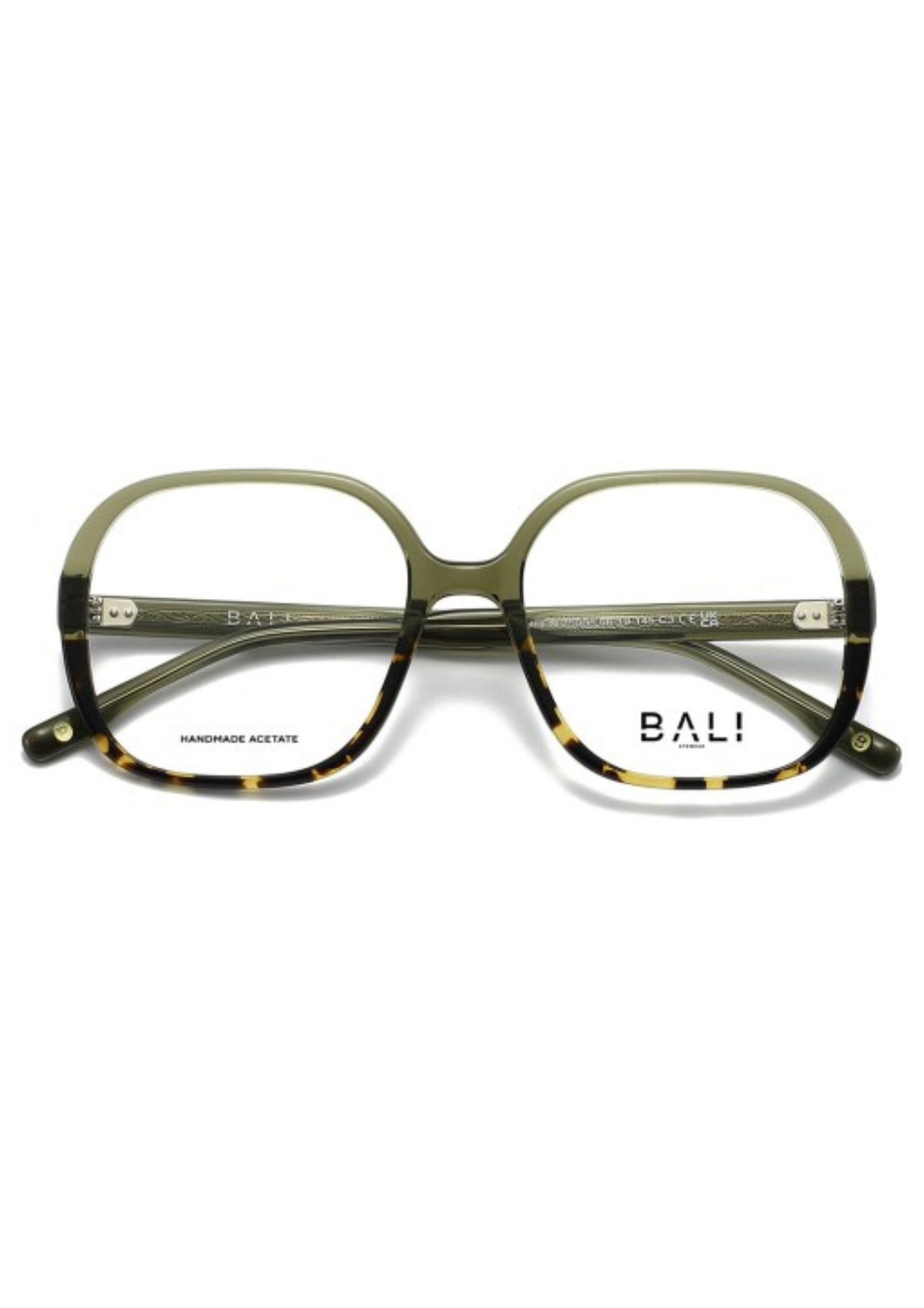 Bali – Queen | Lunettes de vue femme cristal vert et écaille en acétate