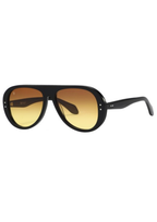 BALI lorna – Lunettes de soleil femme acétate noir verres orange dégradé