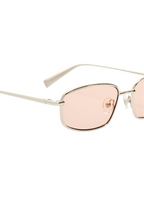 Jacquemus 222  – argent verres rose | Lunettes de soleil en métal