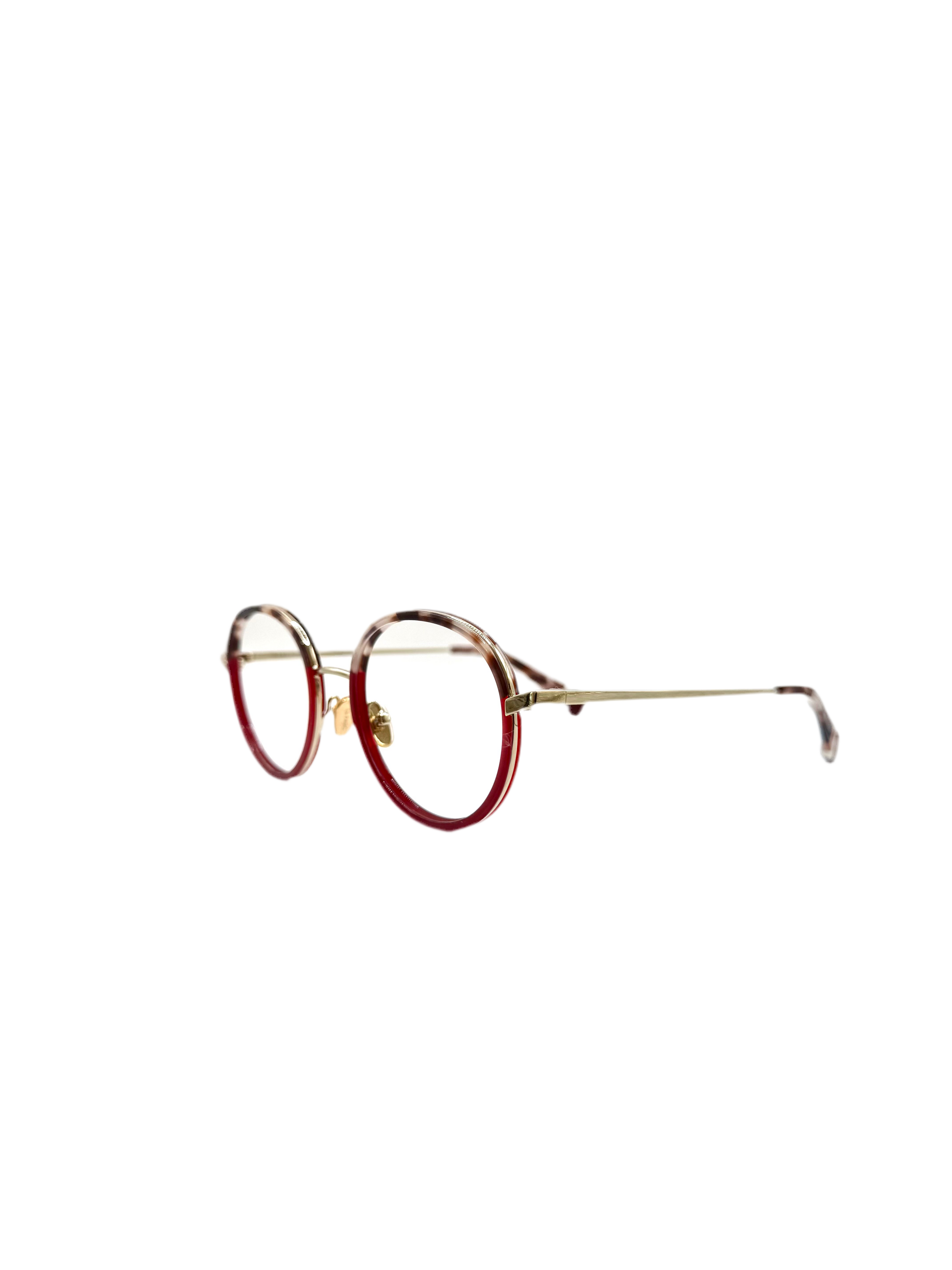LE PARC – CRATE | Lunettes de vue femme combiné argent et rouge