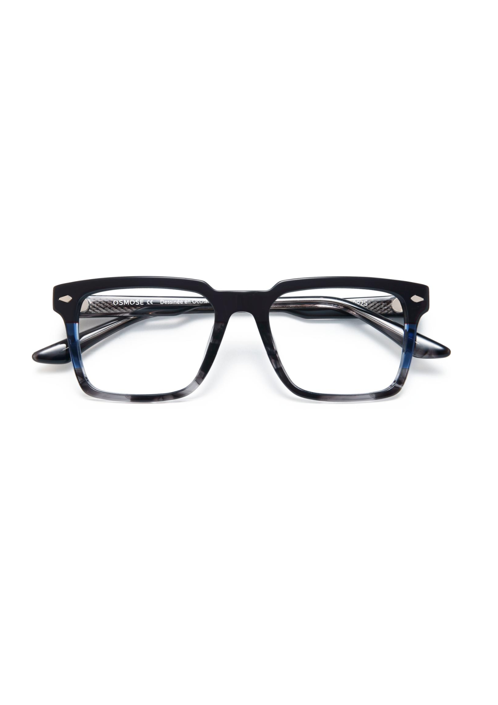 OSMOSE - OCP655 | Lunettes de vue homme acétate cristal gris et noir à clip