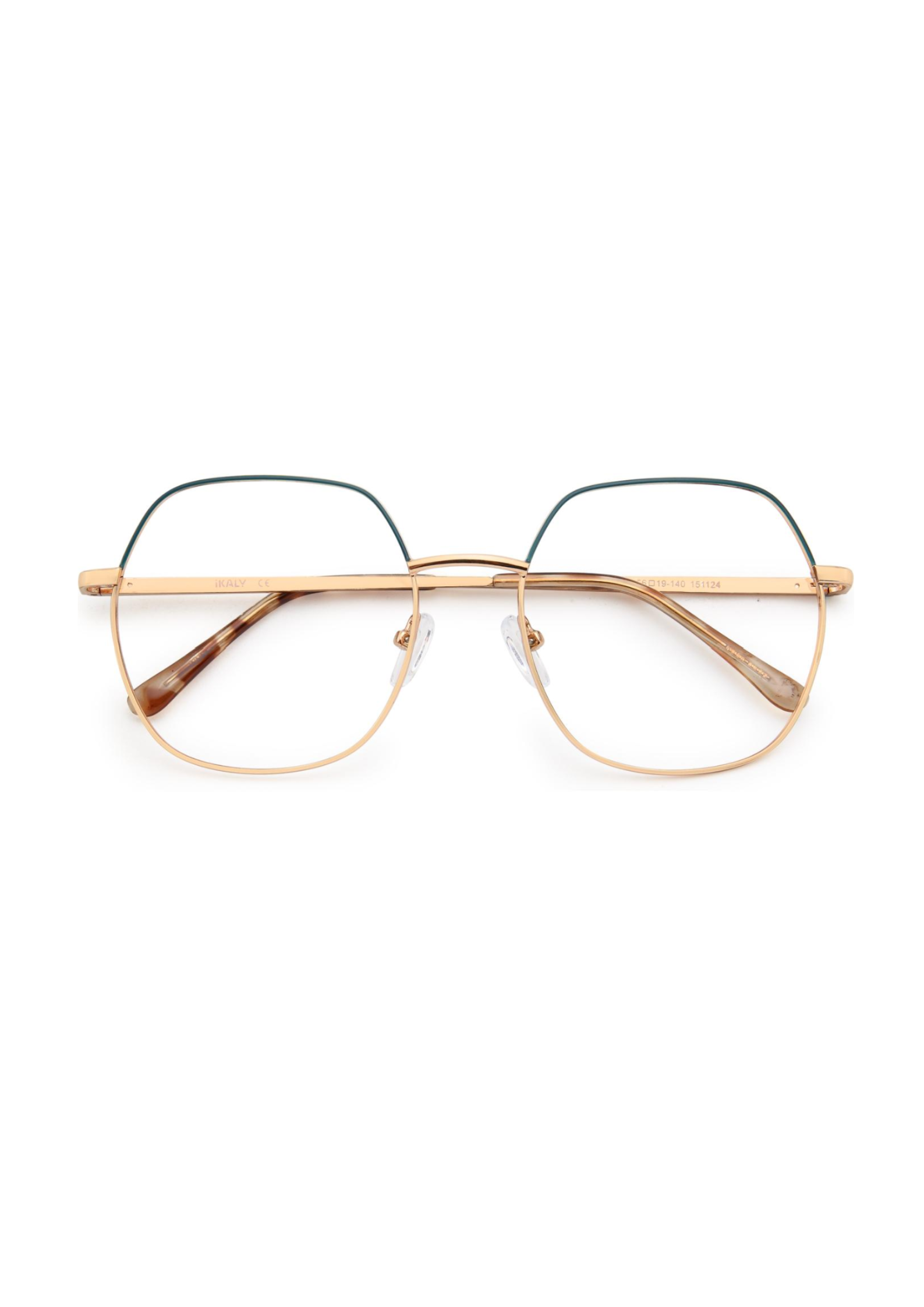 IKALY – P319 | Lunettes de vue femme Or & Bleu Canard