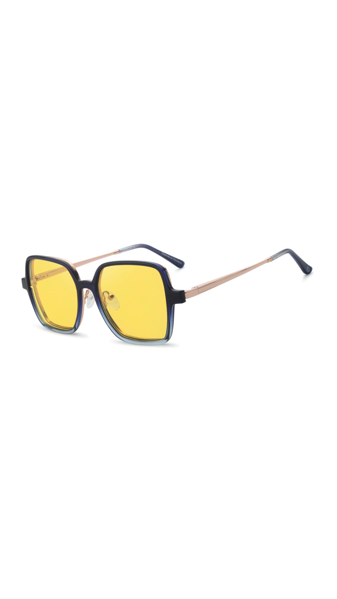 OSMOSE - OCP601 | Lunettes de vue femme métal bleu et rose gold à clip