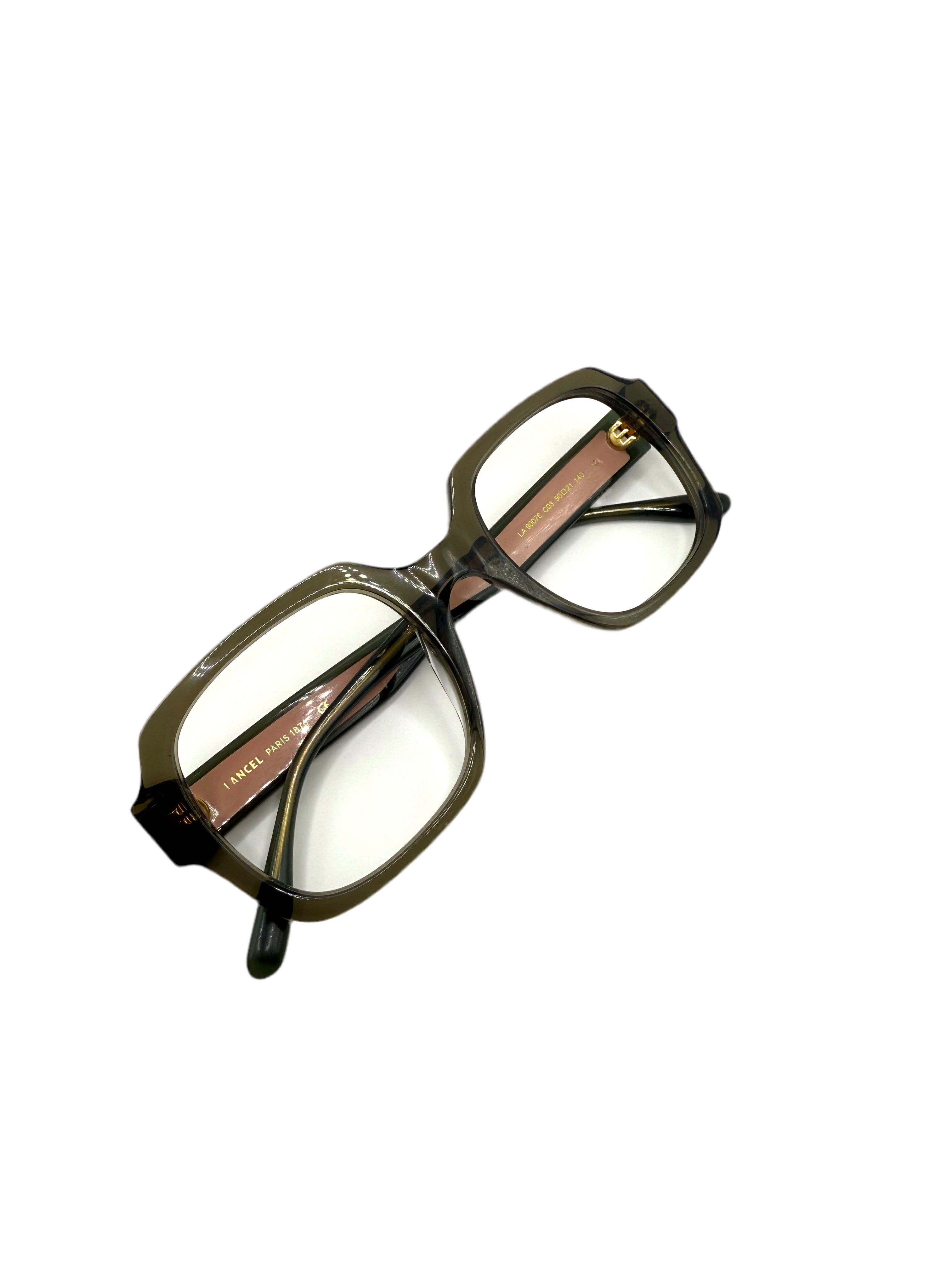 LANCEL – LA90076 | Lunettes de vue femme kaki & rose