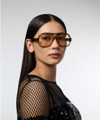 KOMONO Brook – Lunettes de soleil femme en acétate marron