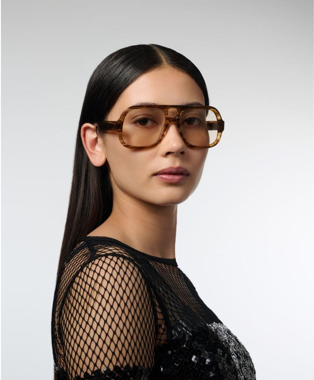 KOMONO Brook – Lunettes de soleil femme en acétate marron