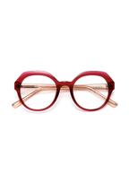 IKALY – OP419 | Lunettes de vue femme Rouge Framboise & Nude Clair