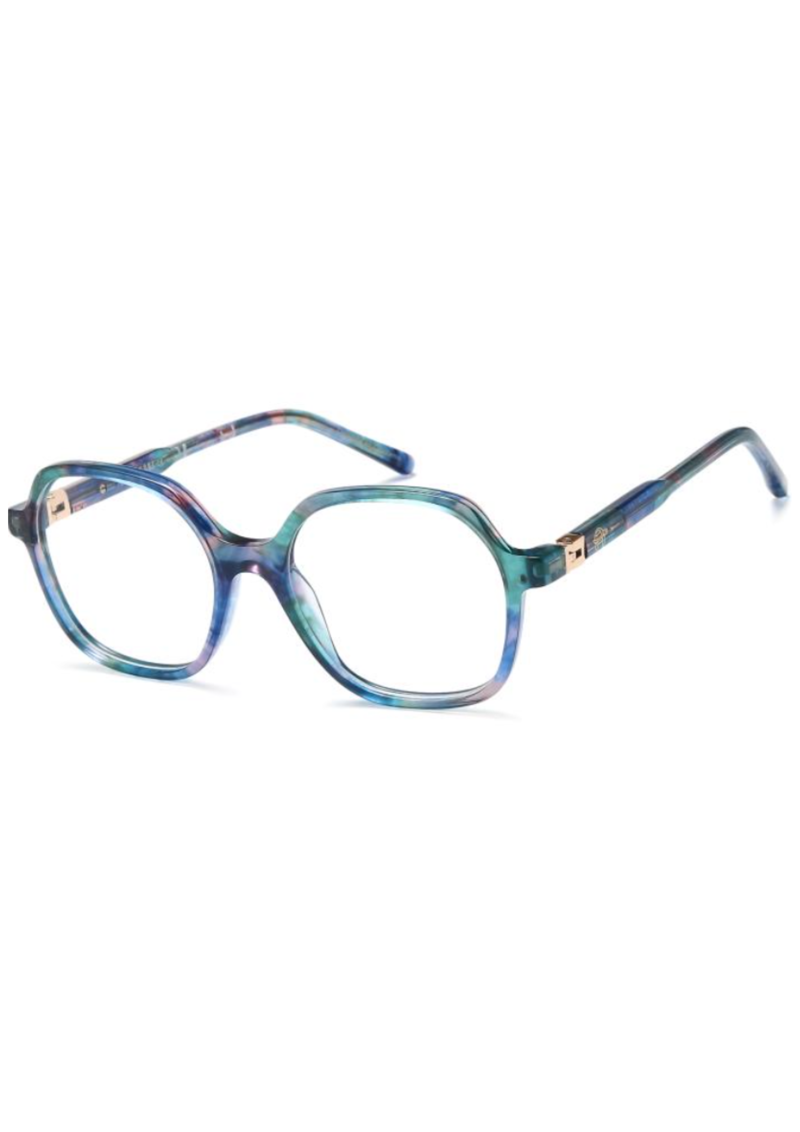 OSMOSE - MG029 | Lunettes de vue enfant MELIGABI écaille bleu et rose charnière 360°