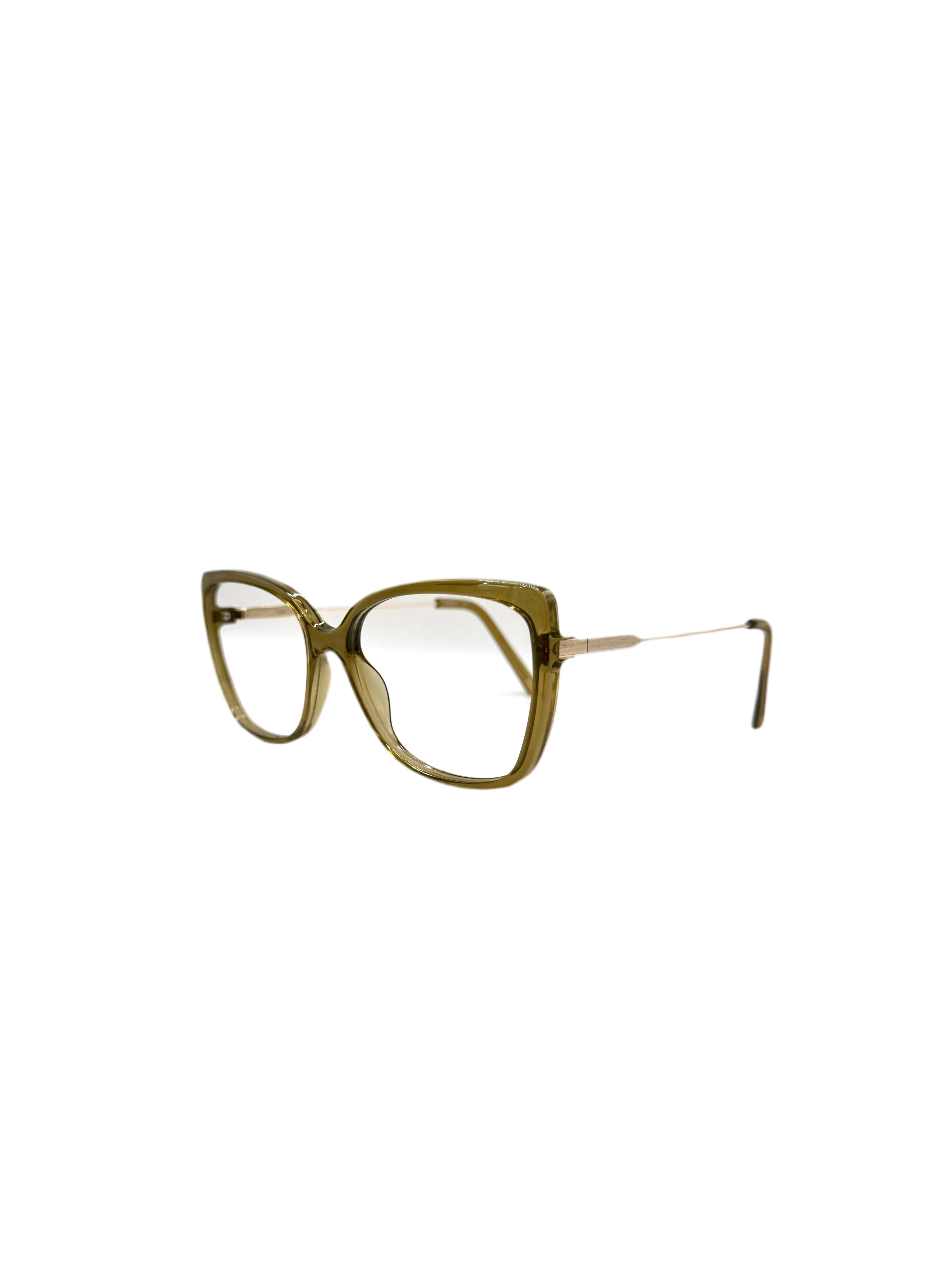 IKALY – OP405 | Lunettes de vue femme cristal vert et doré