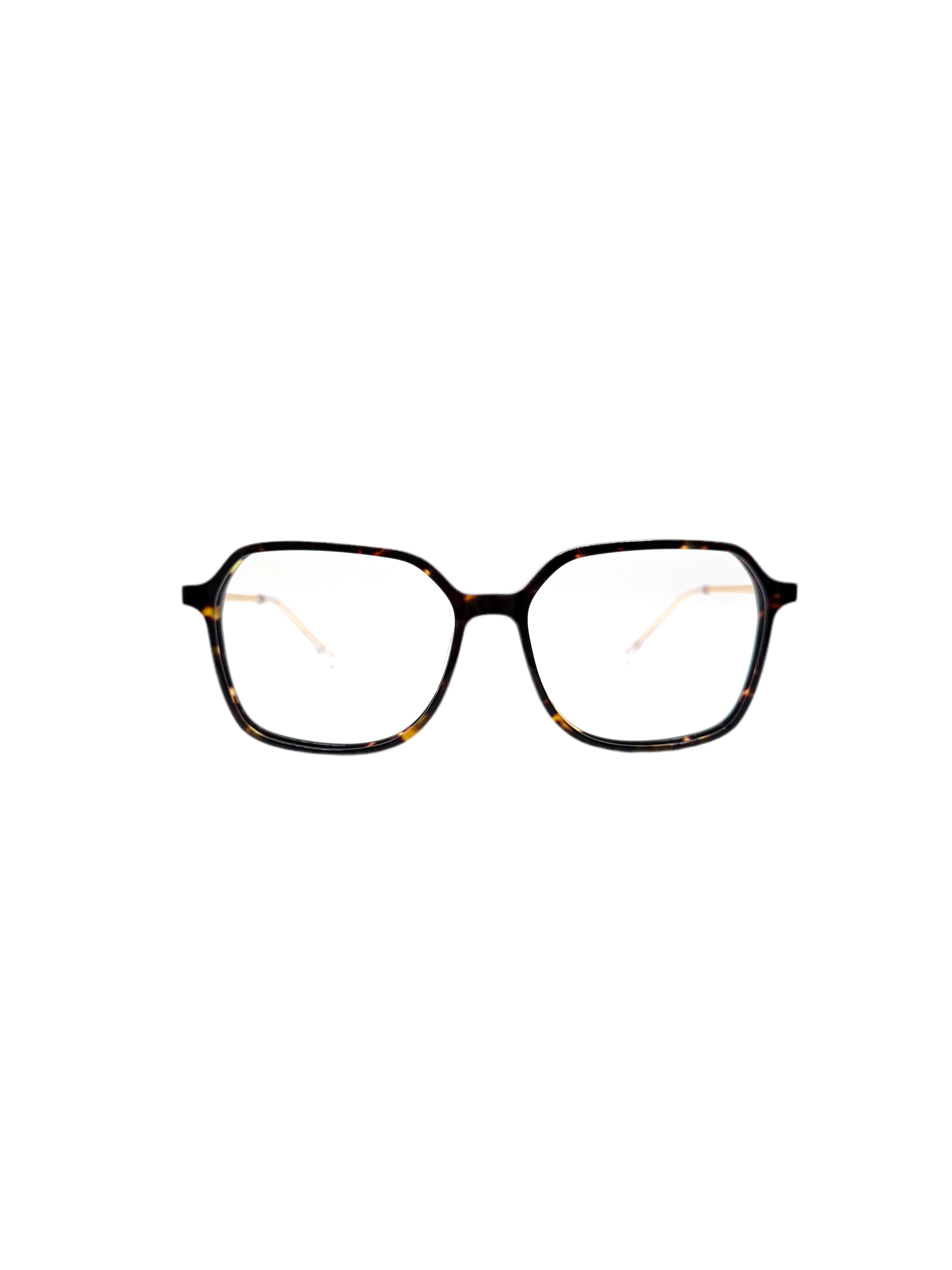 Bali – Jina | Lunettes de vue femme écaille avec branches dorées et noires