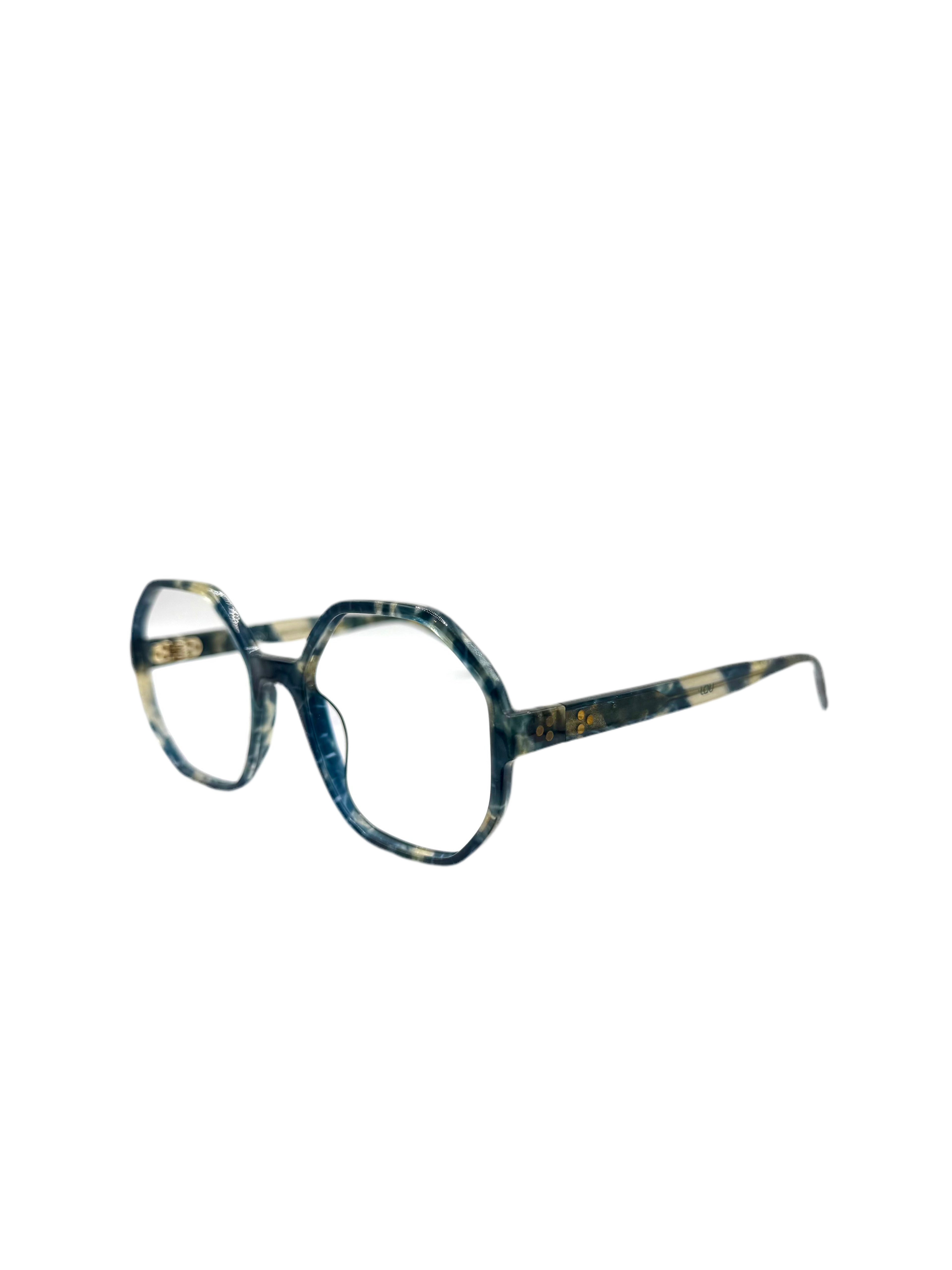 Lou – F8 | Lunettes de vue femme écaille bleu + clip