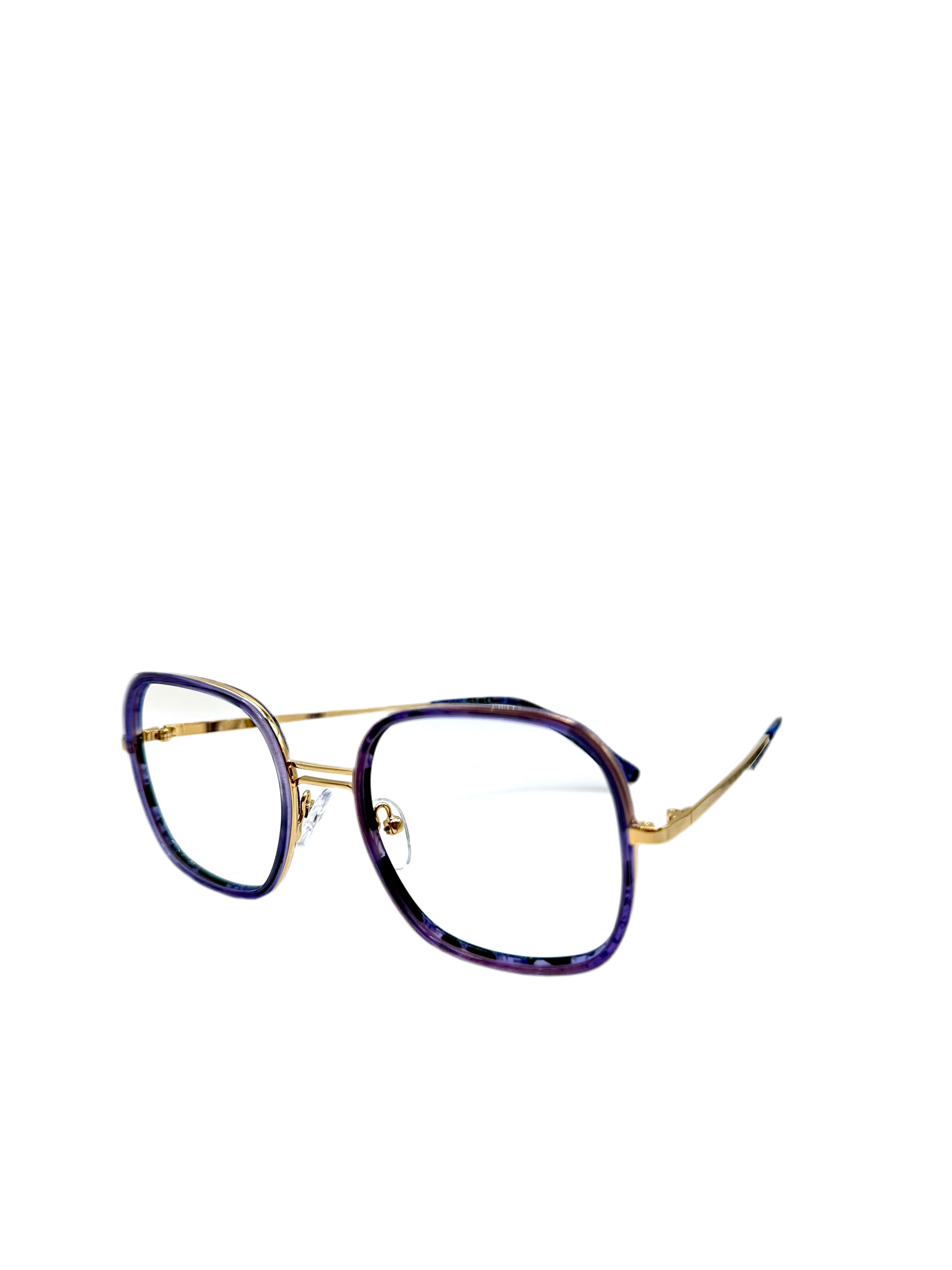 OSMOSE - OS935 | Lunettes de vue femme acétate combiné bleu et doré