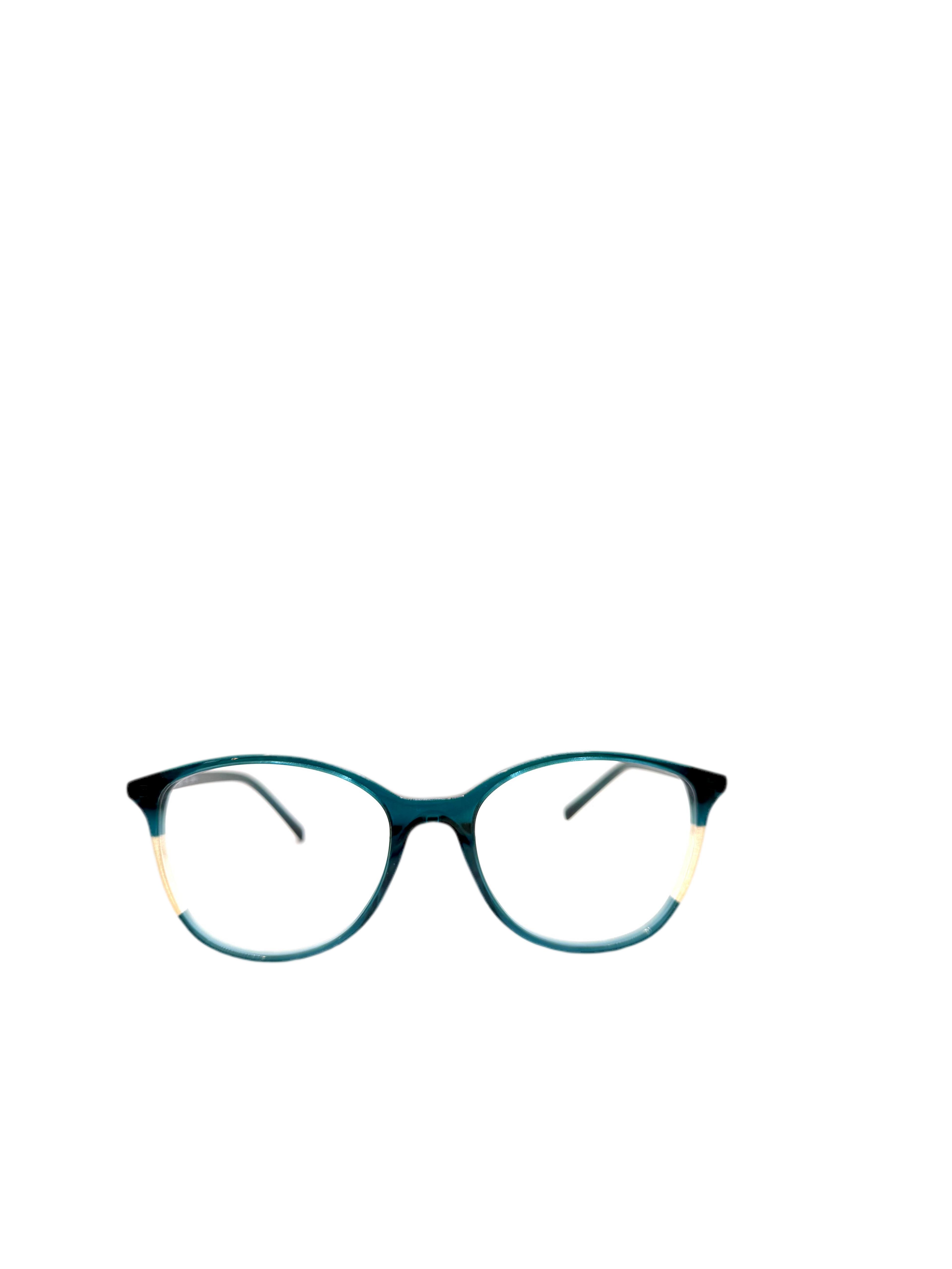 Lou – KA11 | Lunettes de vue enfant vert et blanc pailleté