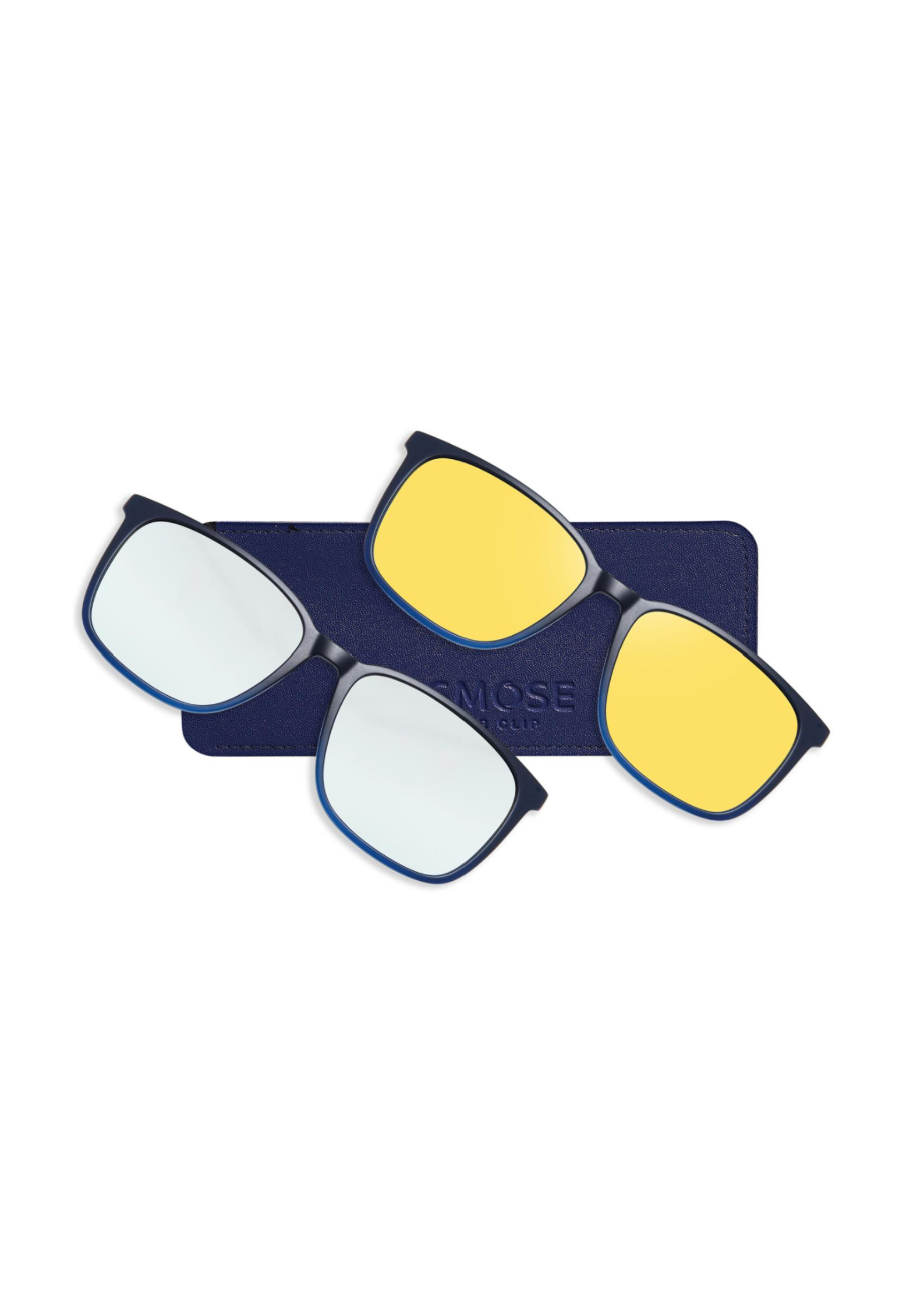 OSMOSE - OCP641 | Lunettes de vue homme ultem bleu mat et jaune à clip photochromique