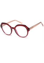 IKALY – OP419 | Lunettes de vue femme Rouge Framboise & Nude Clair