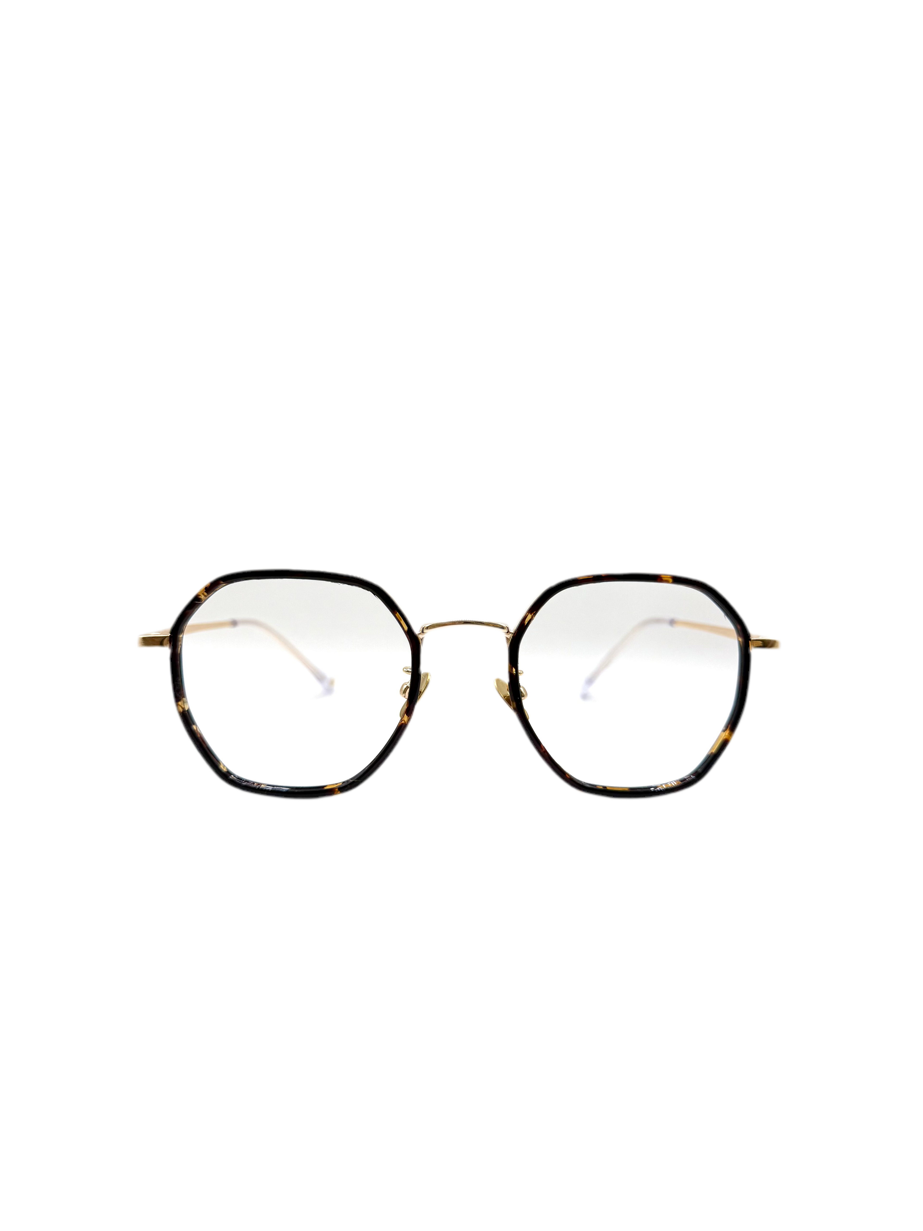 Bali – Jade | Lunettes de vue femme combiné doré et écaille en acétate