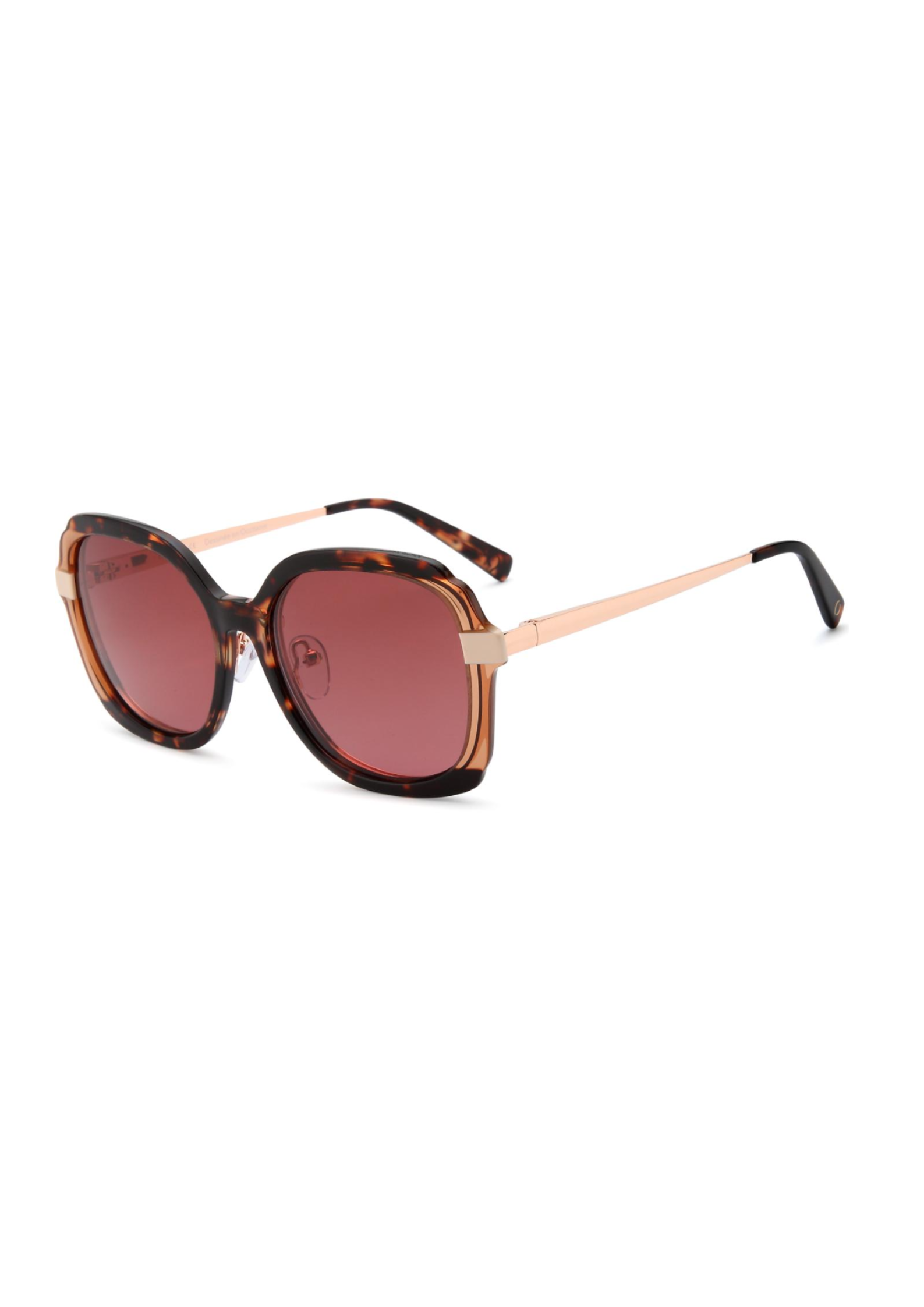 OSMOSE OCP624 | Lunettes de vue femme métal rose gold et marron à clip