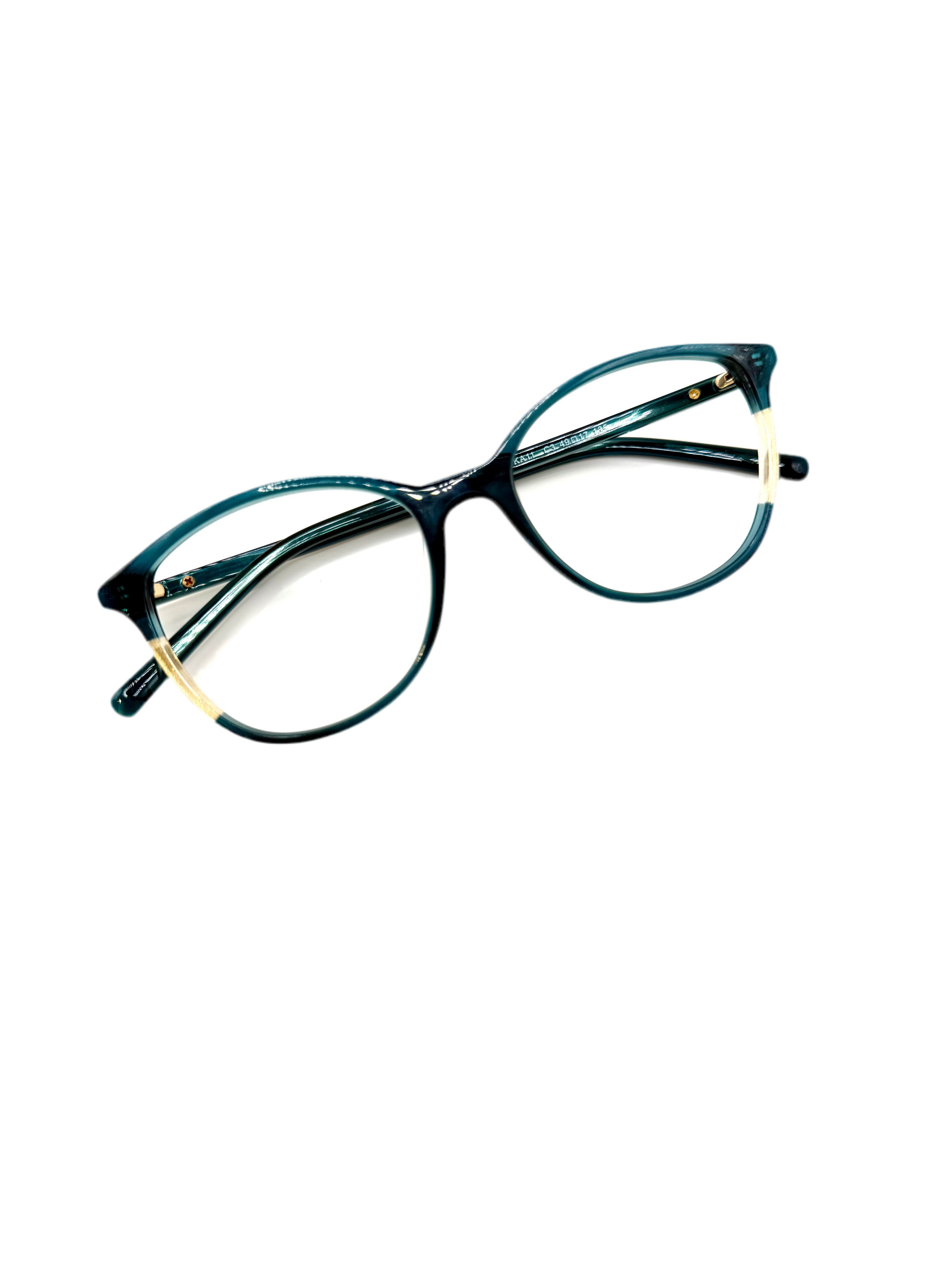 Lou – KA11 | Lunettes de vue enfant vert et blanc pailleté