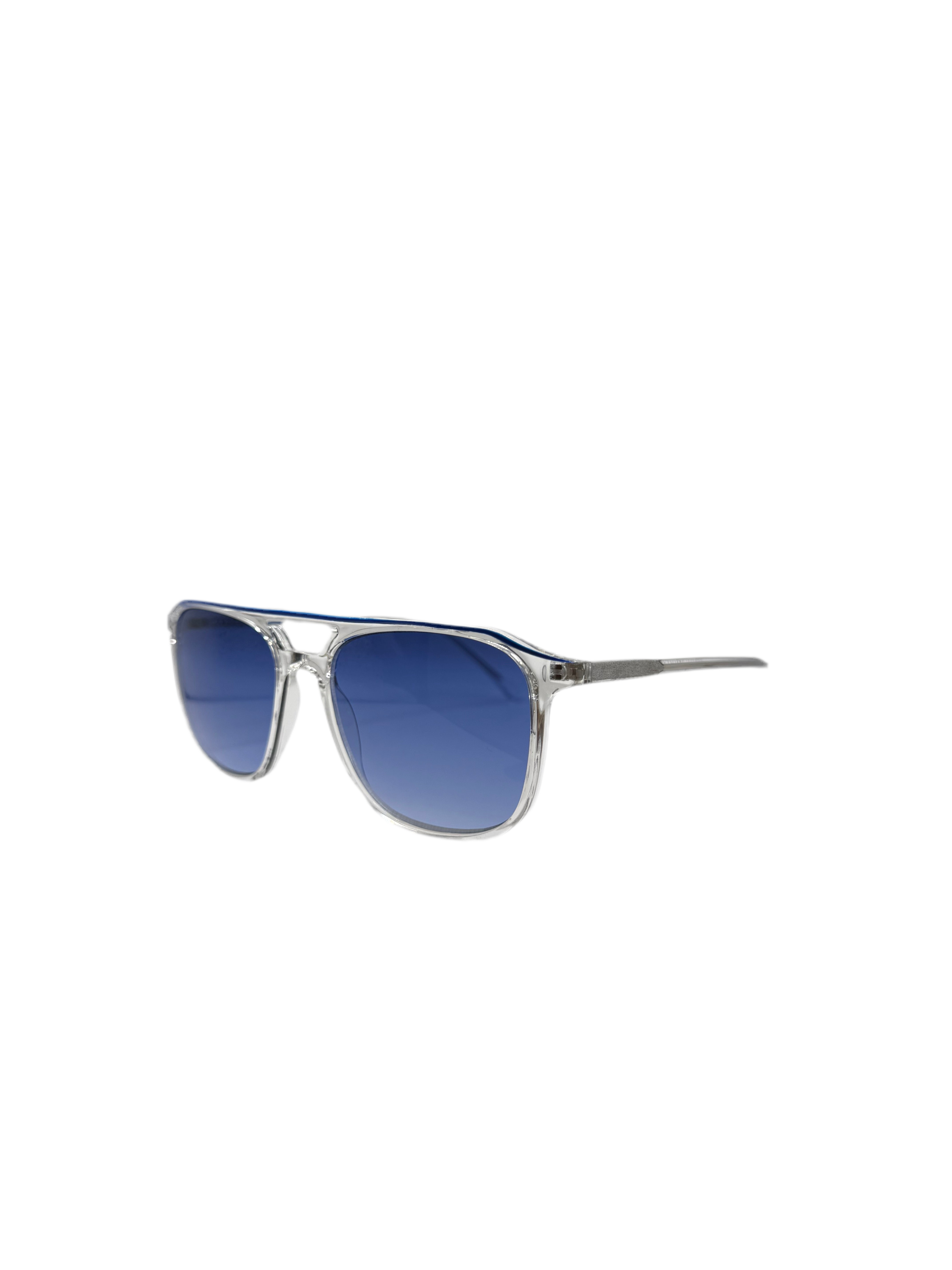 IKALY SP4272 – Lunettes de soleil homme cristal & bleu avec verres bleus