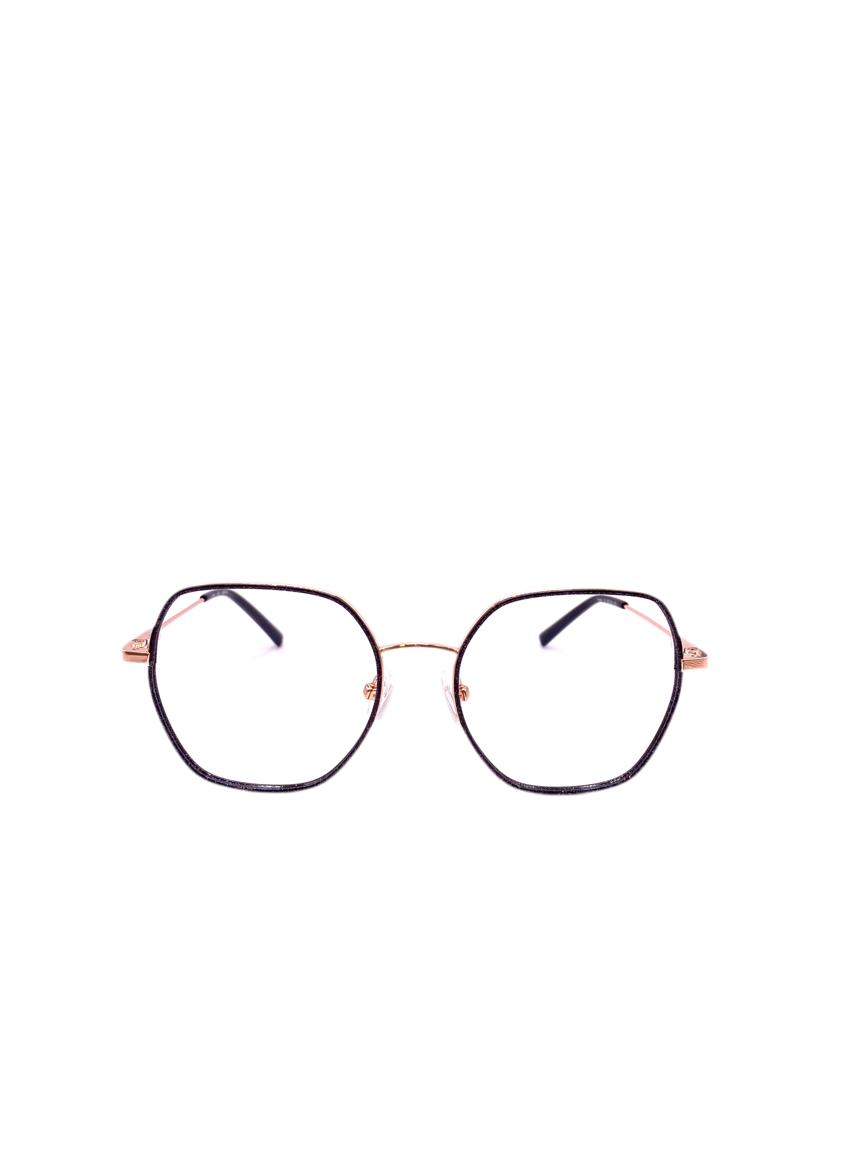 Lou – TW46 | Lunettes de vue femme en titane noir pailleté