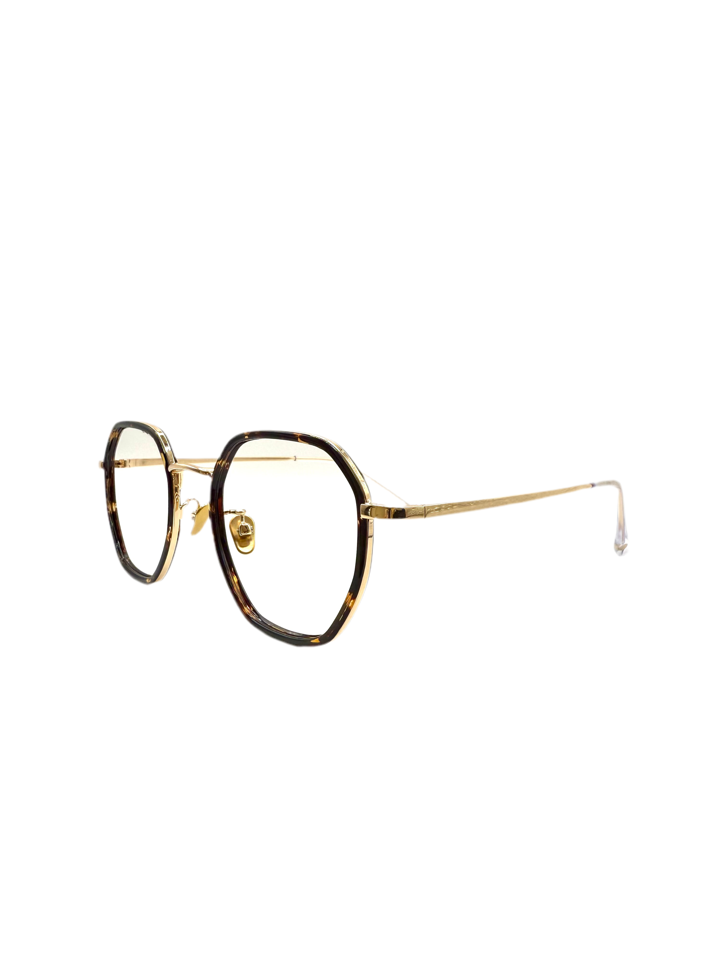 Bali – Jade | Lunettes de vue femme combiné doré et écaille en acétate