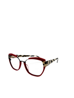 Woodys – Bellini | Lunettes de vue femme combiné noir, rouge & écaille
