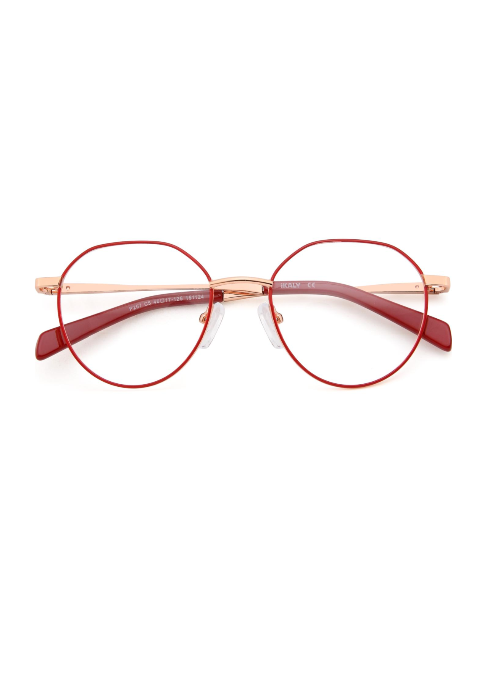 IKALY – P257 | Lunettes de vue enfant métal doré et rouge