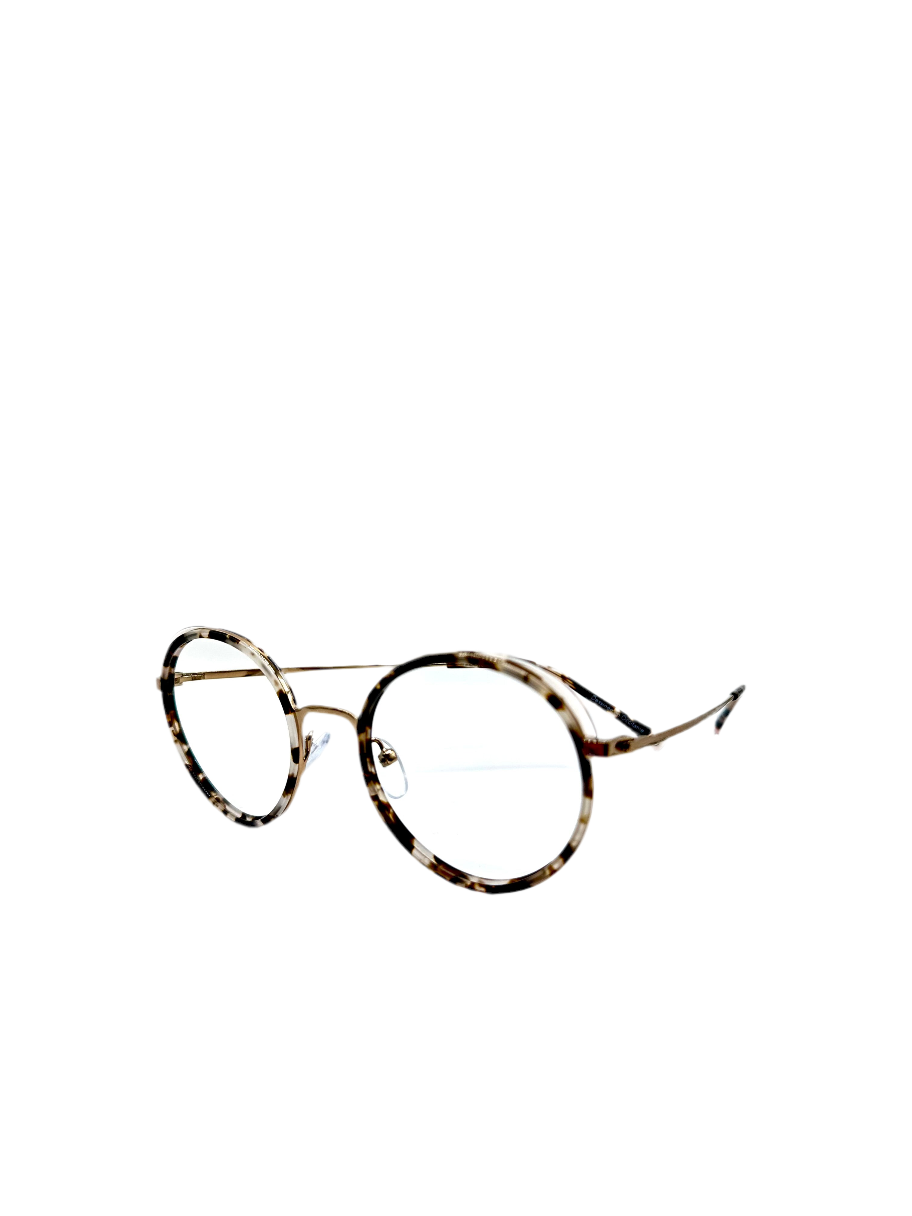 OSMOSE - OS933 | Lunettes de vue femme monture combinée argent et écaille