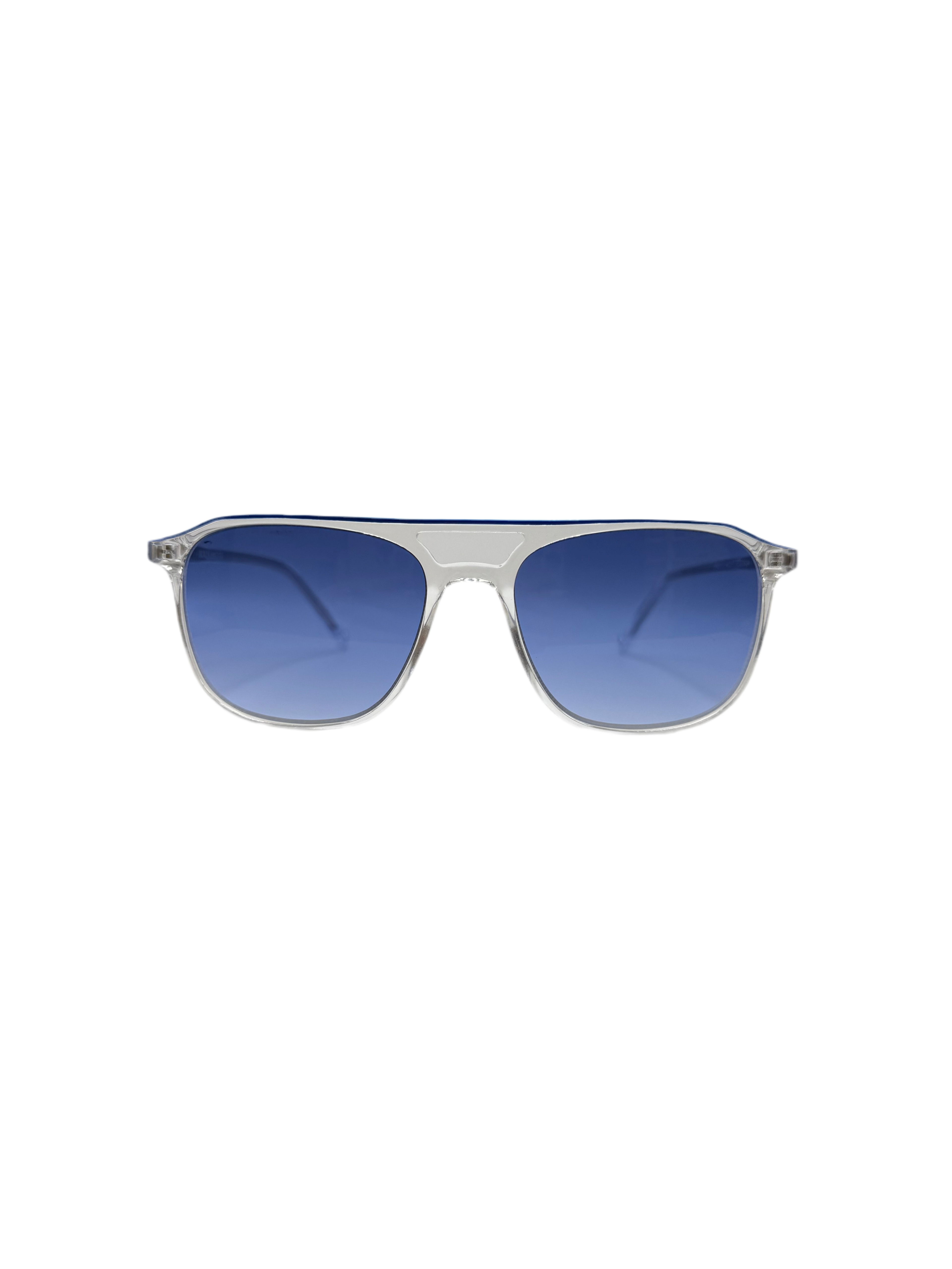 IKALY SP4272 – Lunettes de soleil homme cristal & bleu avec verres bleus