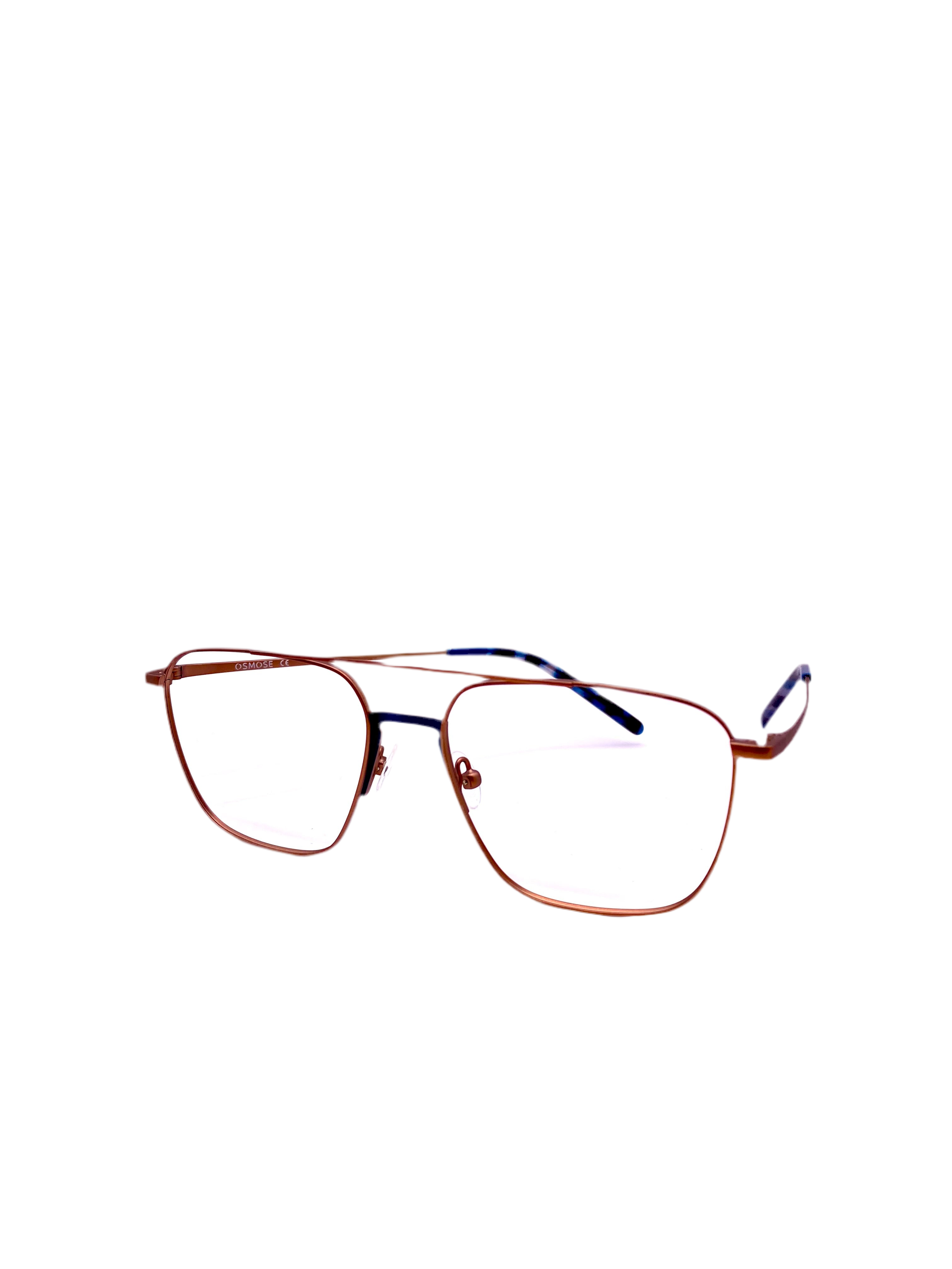 OSMOSE - OS922 | Lunettes de vue homme métal taupe pont bleu