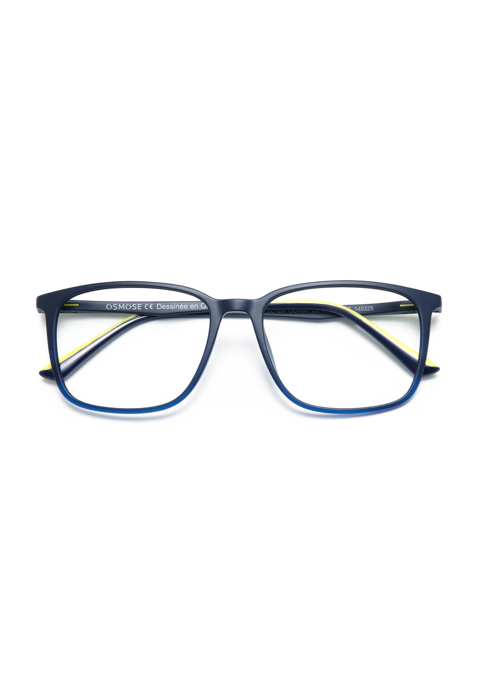 OSMOSE - OCP641 | Lunettes de vue homme ultem bleu mat et jaune à clip photochromique