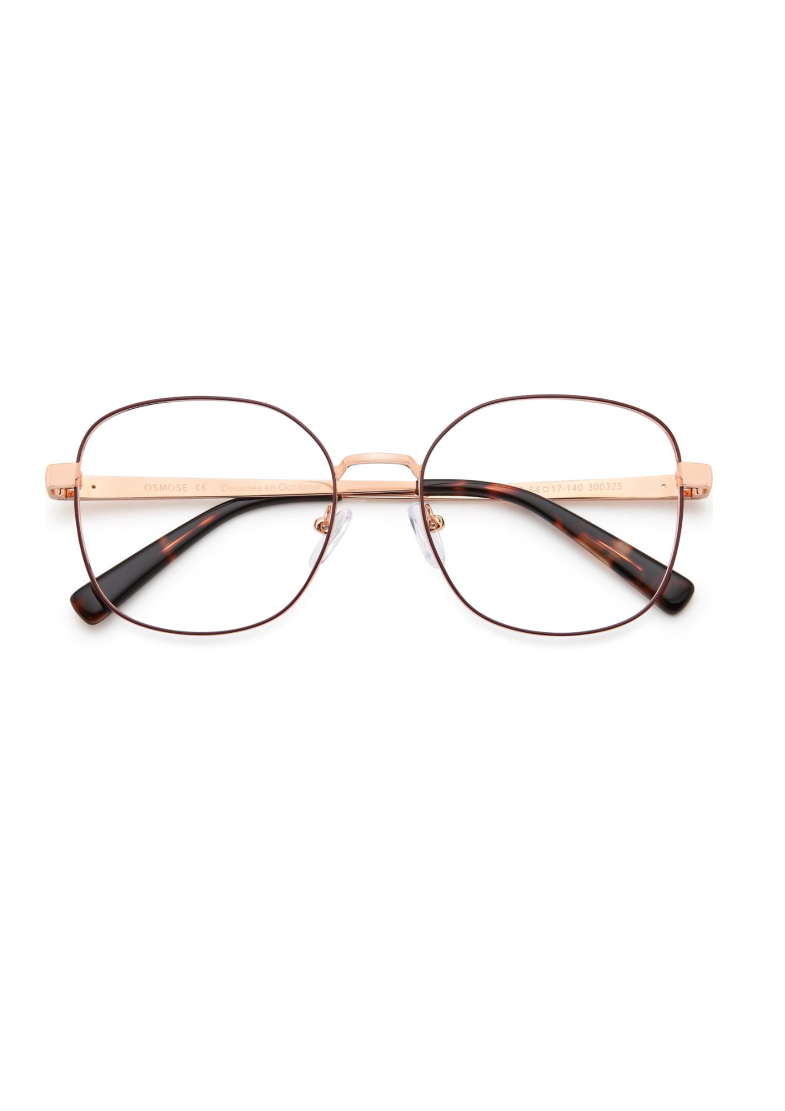 OSMOSE OCP624 | Lunettes de vue femme métal rose gold et marron à clip
