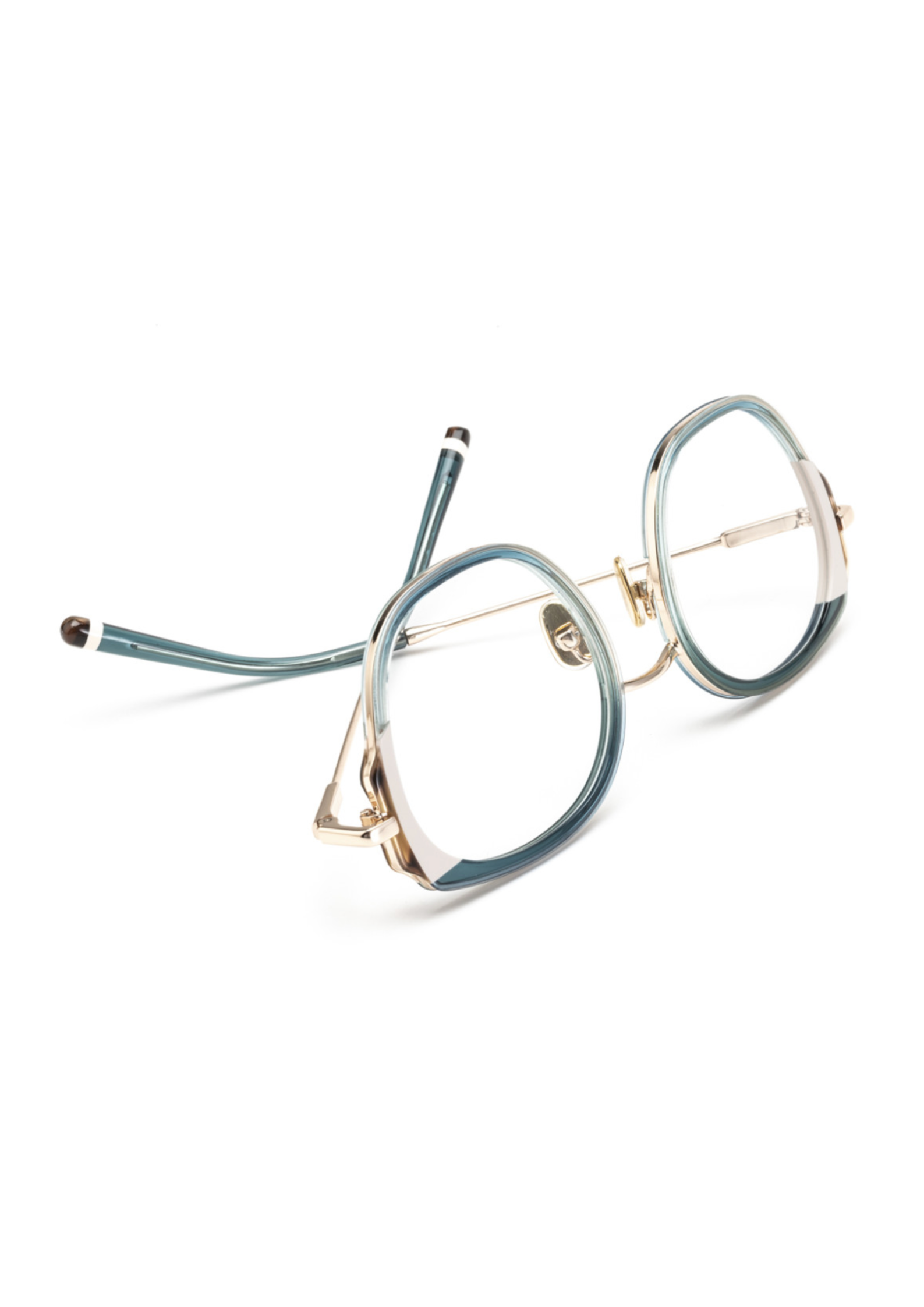 LE PARC – Mori | Lunettes de vue femme combiné or et bleu