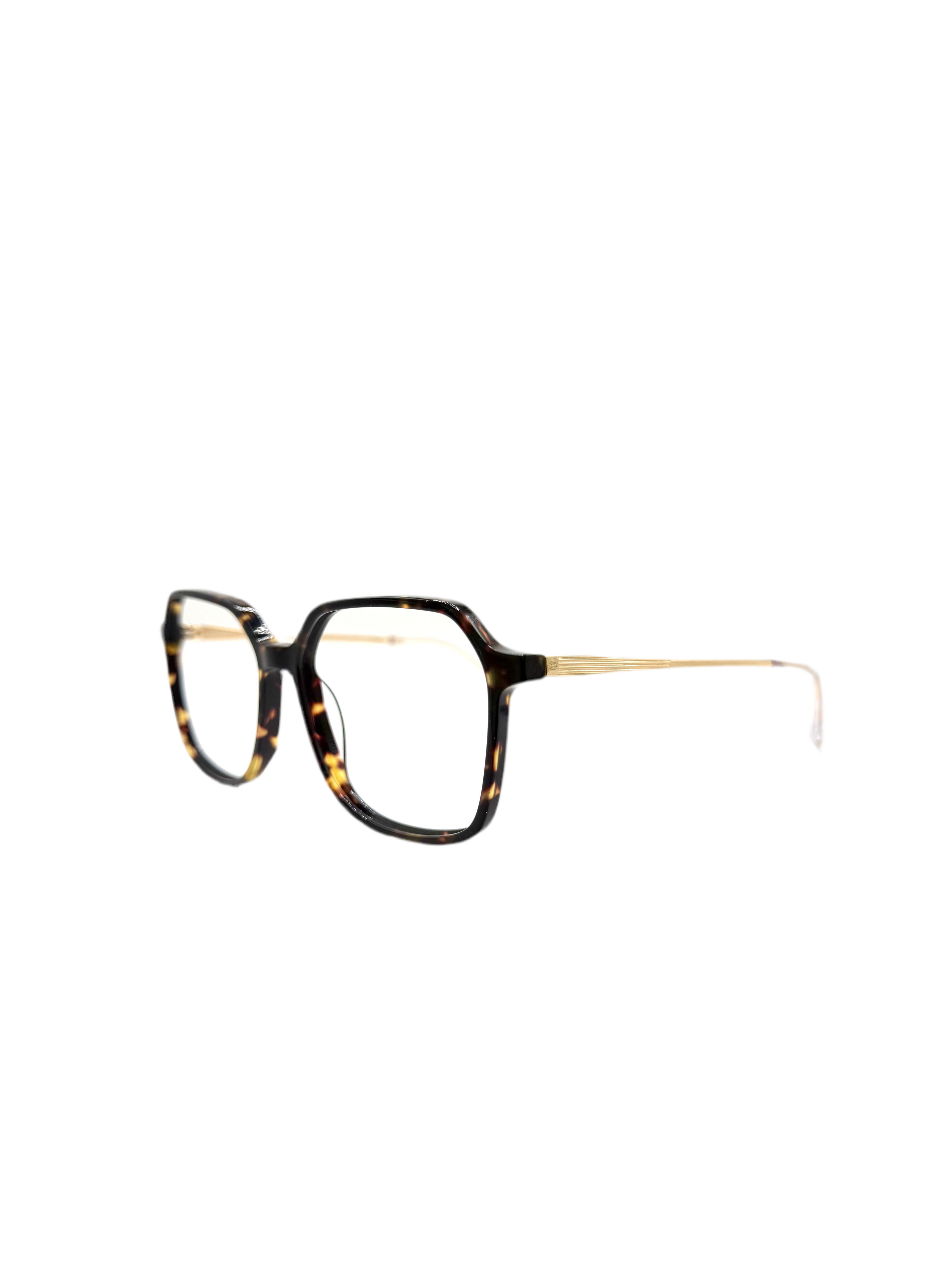 Bali – Jina | Lunettes de vue femme écaille avec branches dorées et noires