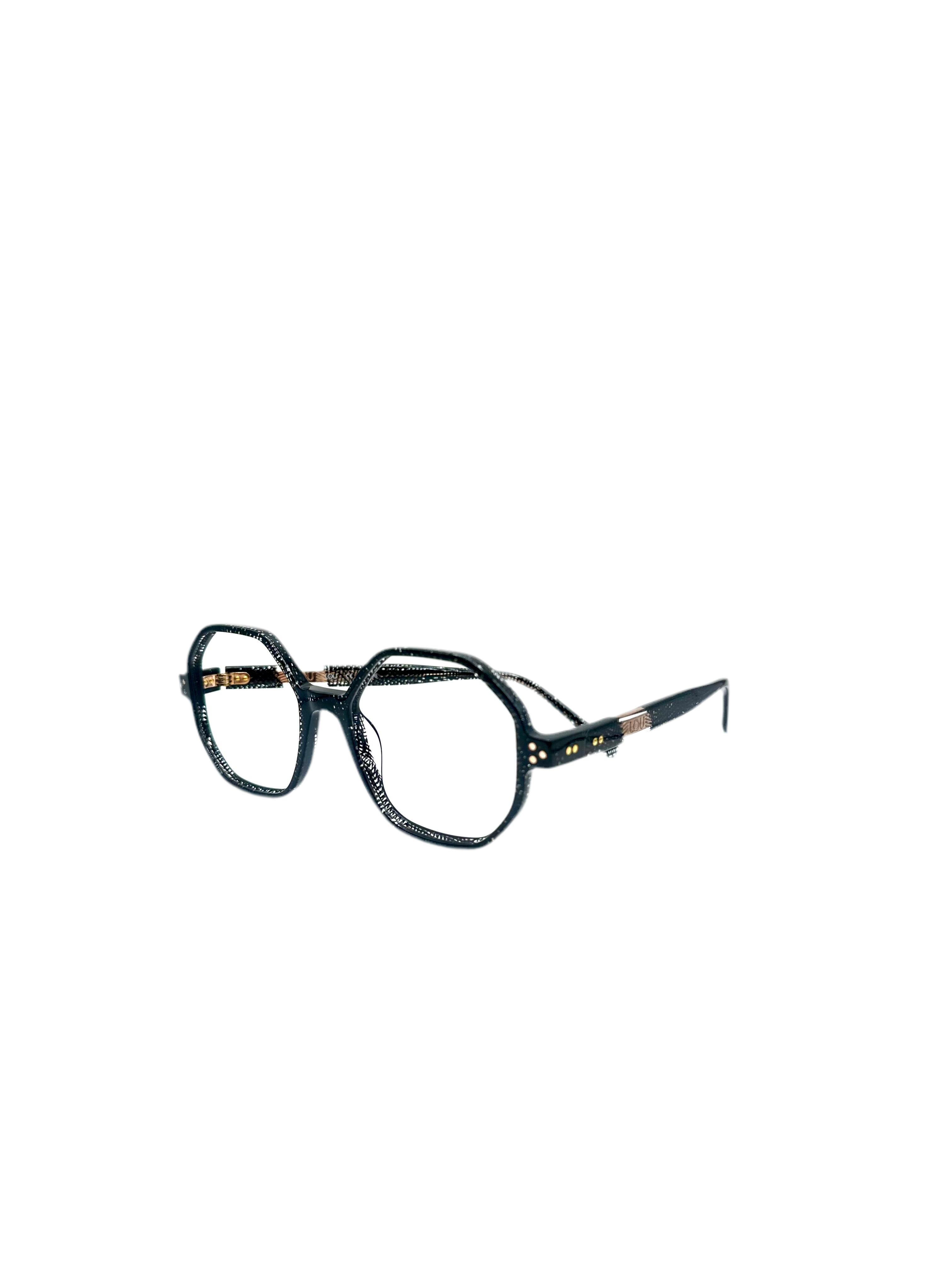 Lou – F7 | Lunettes de vue femme noir + clip solaire