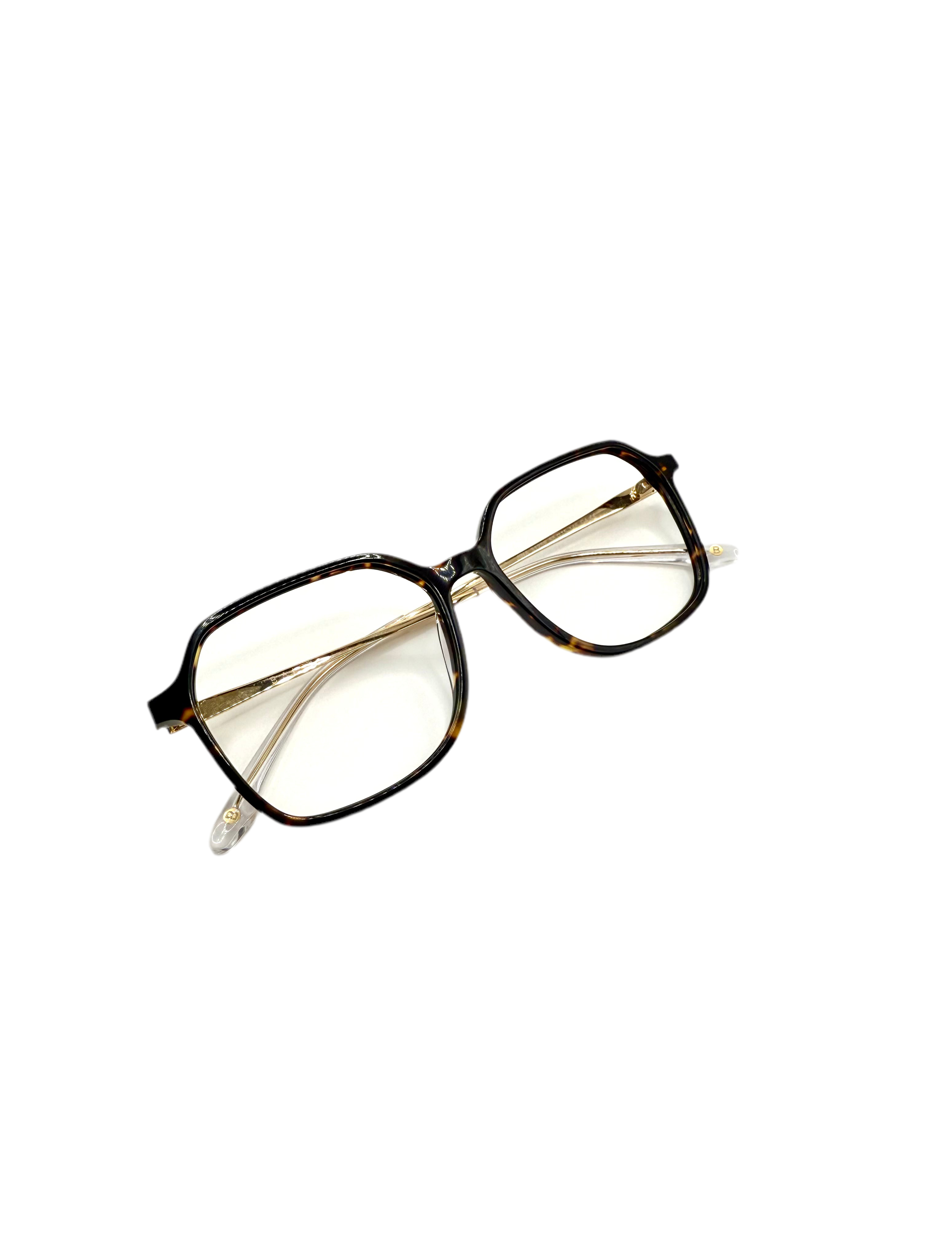 Bali – Jina | Lunettes de vue femme écaille avec branches dorées et noires