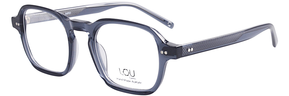 Lou – AM58 | Lunettes de vue homme acétate cristal gris