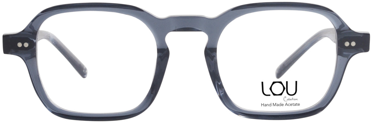 Lou – AM58 | Lunettes de vue homme acétate cristal gris