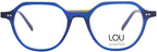 Lou – AM61 | Lunettes de vue homme acétate bleu liseré jaune