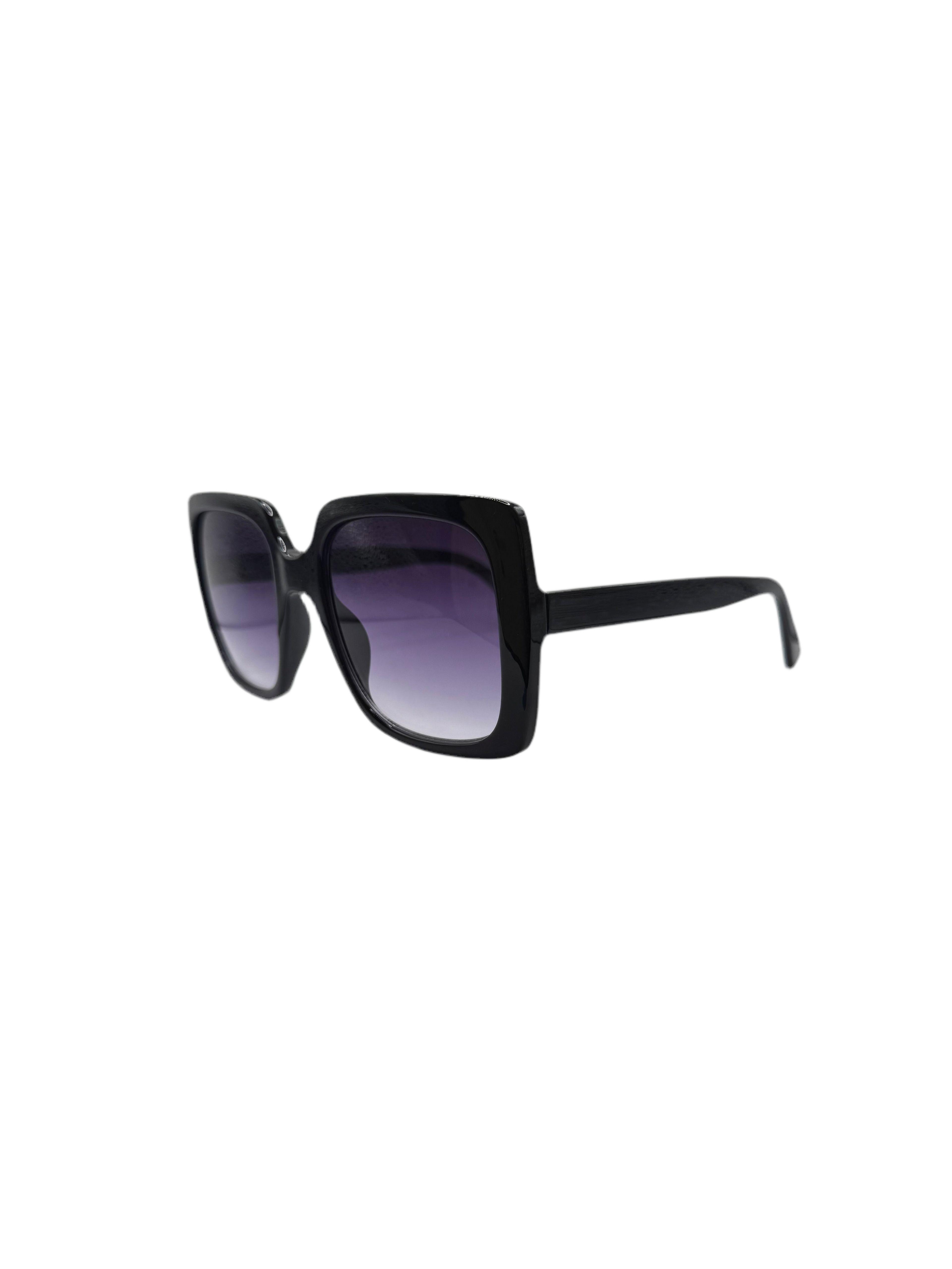 IKALY SP4214 – Lunettes de soleil femme acétate noir & verres gris dégradé