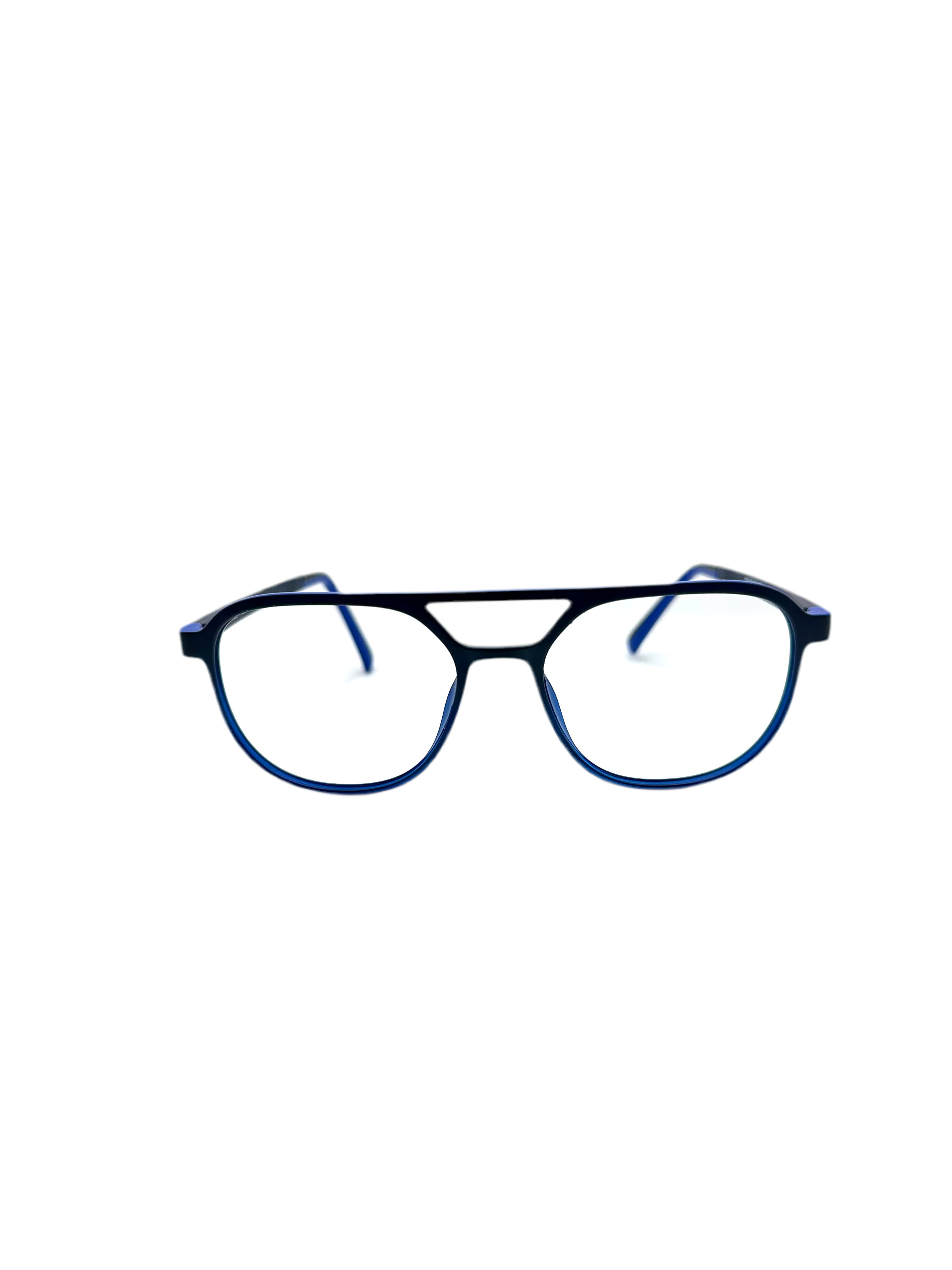 OSMOSE - OCP564 | Lunettes de vue homme ultem double pont bleu à clip