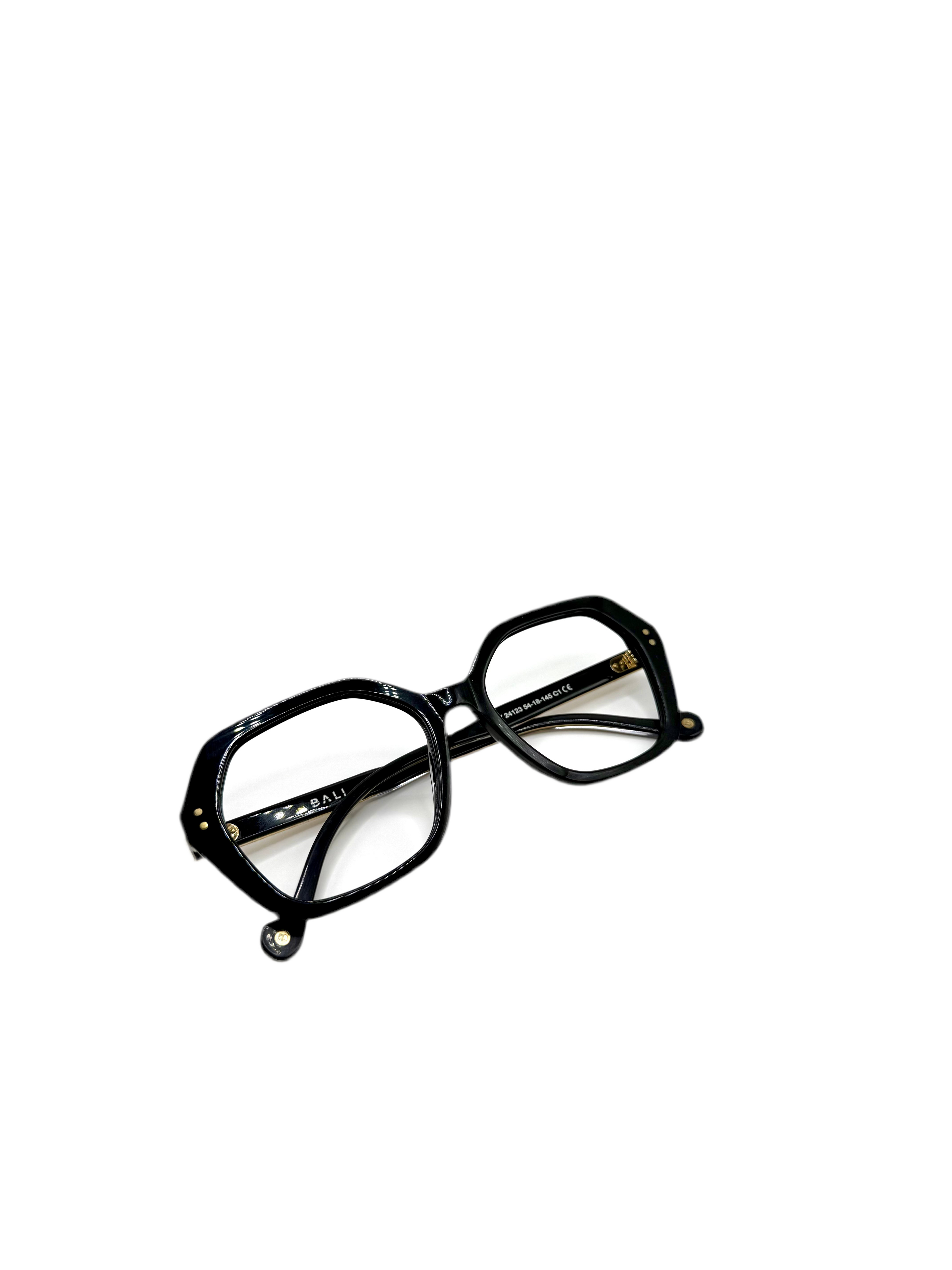 Bali – Joy | Lunettes de vue femme acétate noir et branche dorée