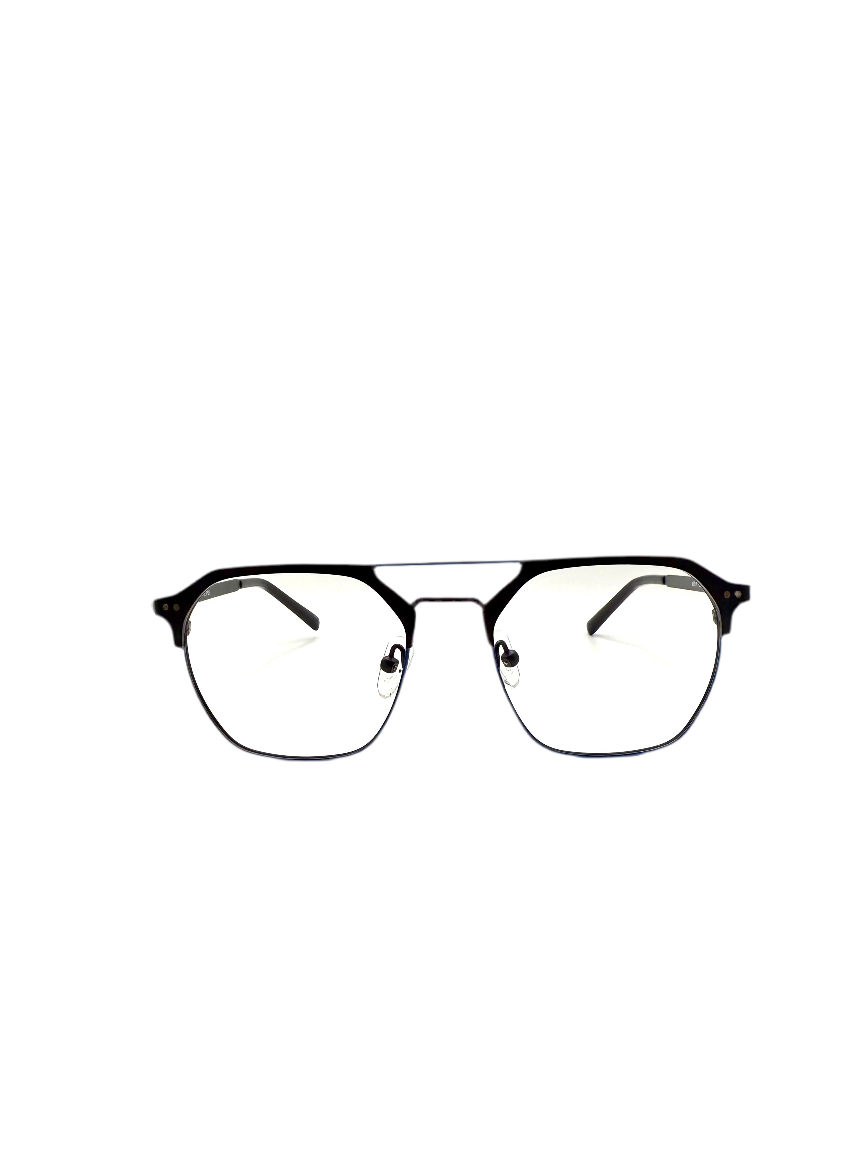 Lou – MM17 | Lunettes de vue homme métal noir et bleu