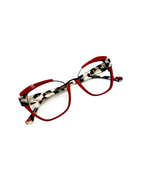 Woodys – Bellini | Lunettes de vue femme combiné noir, rouge & écaille