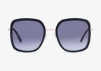 LANCEL LA91036 – Lunettes de soleil femme or & noir + verres bleu dégradé