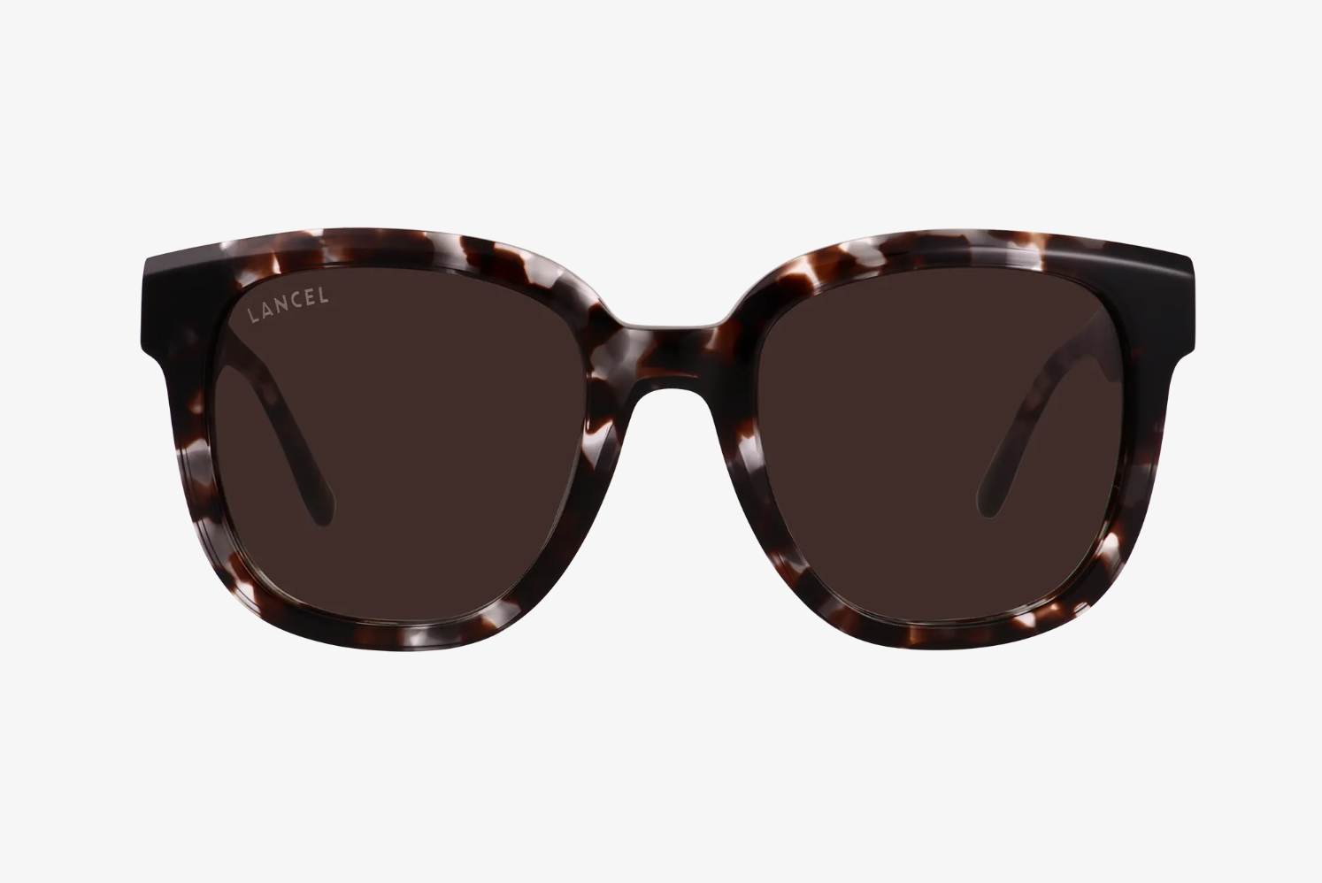 LANCEL LA91050 – Lunettes de soleil femme écaille gris vert & verres gris dégradé